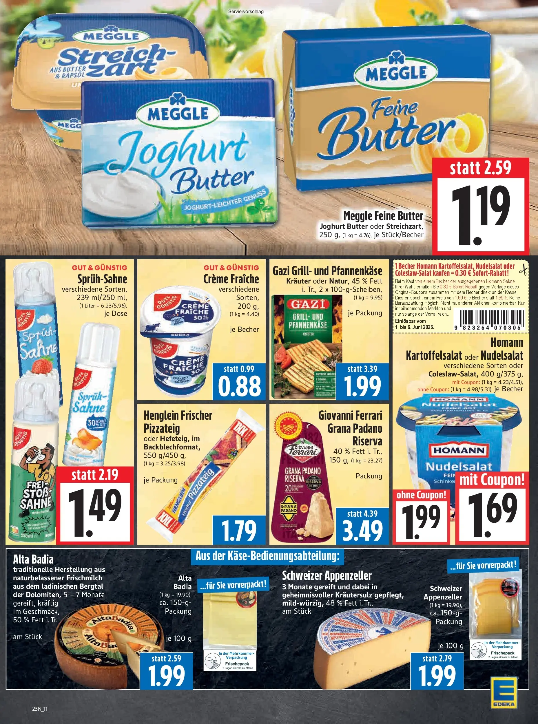 Angebote - Edeka Hahner: Wochenangebote (ab 31.05.2026) zum Blättern | Seite: 13 | Produkte: Joghurt, Rapsöl, Creme, Sahne