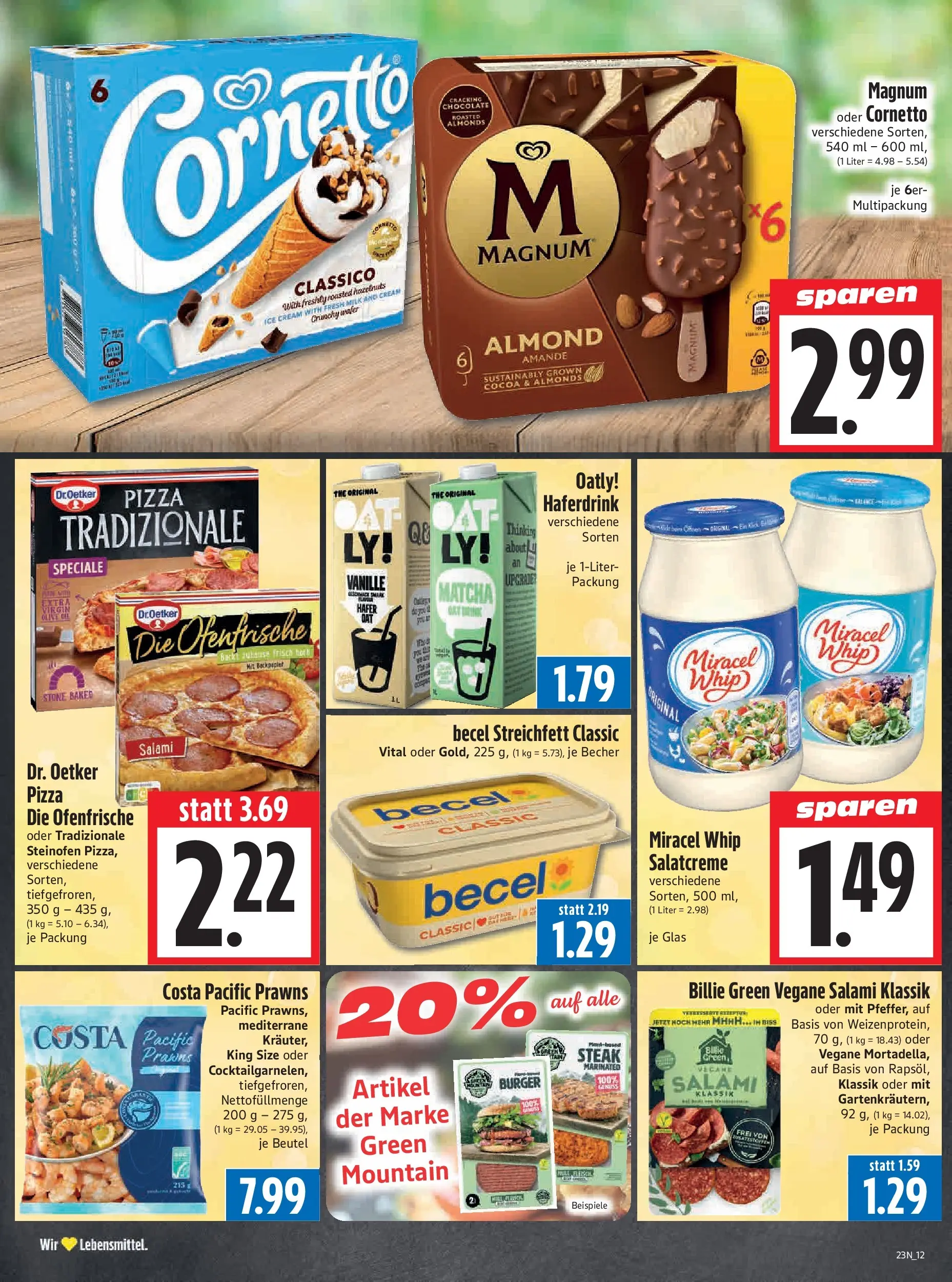 Angebote - Edeka Hahner: Wochenangebote (ab 31.05.2026) zum Blättern | Seite: 14 | Produkte: Becel, Burger, Oatly, Salami