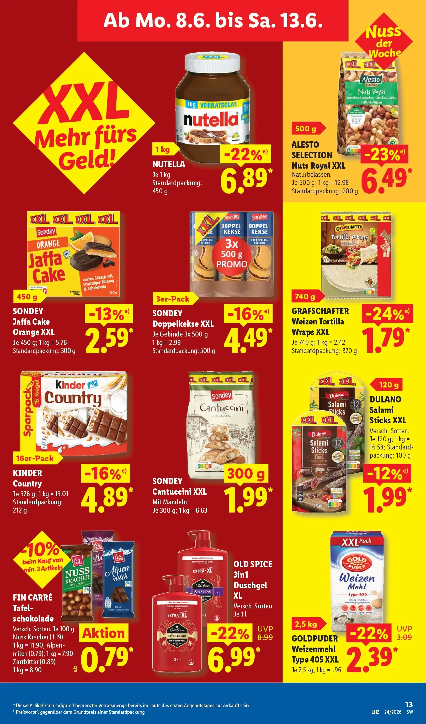 Lidl Prospekt Weikersheim (ab 07.06.2026) » Angebote online | Seite: 17 | Produkte: Milch, Puder, Nutella, Duschgel Lidl Prospekt Weikersheim (ab 07.06.2026) zum Blättern » Angebote | Seite: 17 | Produkte: Milch, Puder, Nutella, Duschgel