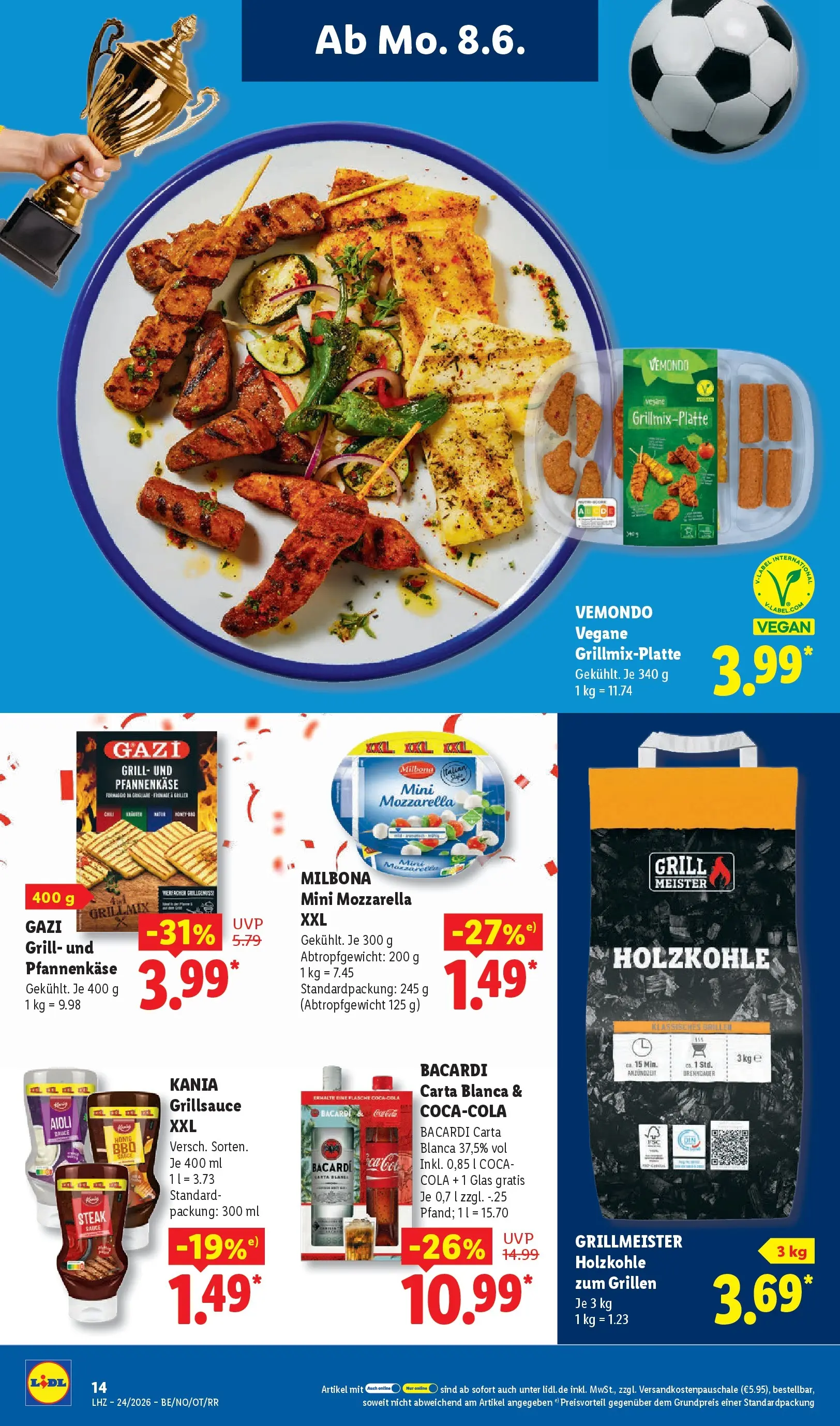 Lidl Prospekt Gladbeck-mitte (ab 07.06.2026) zum Blättern » Angebote | Seite: 30 | Produkte: Grill, Cola, Mozzarella, Steak