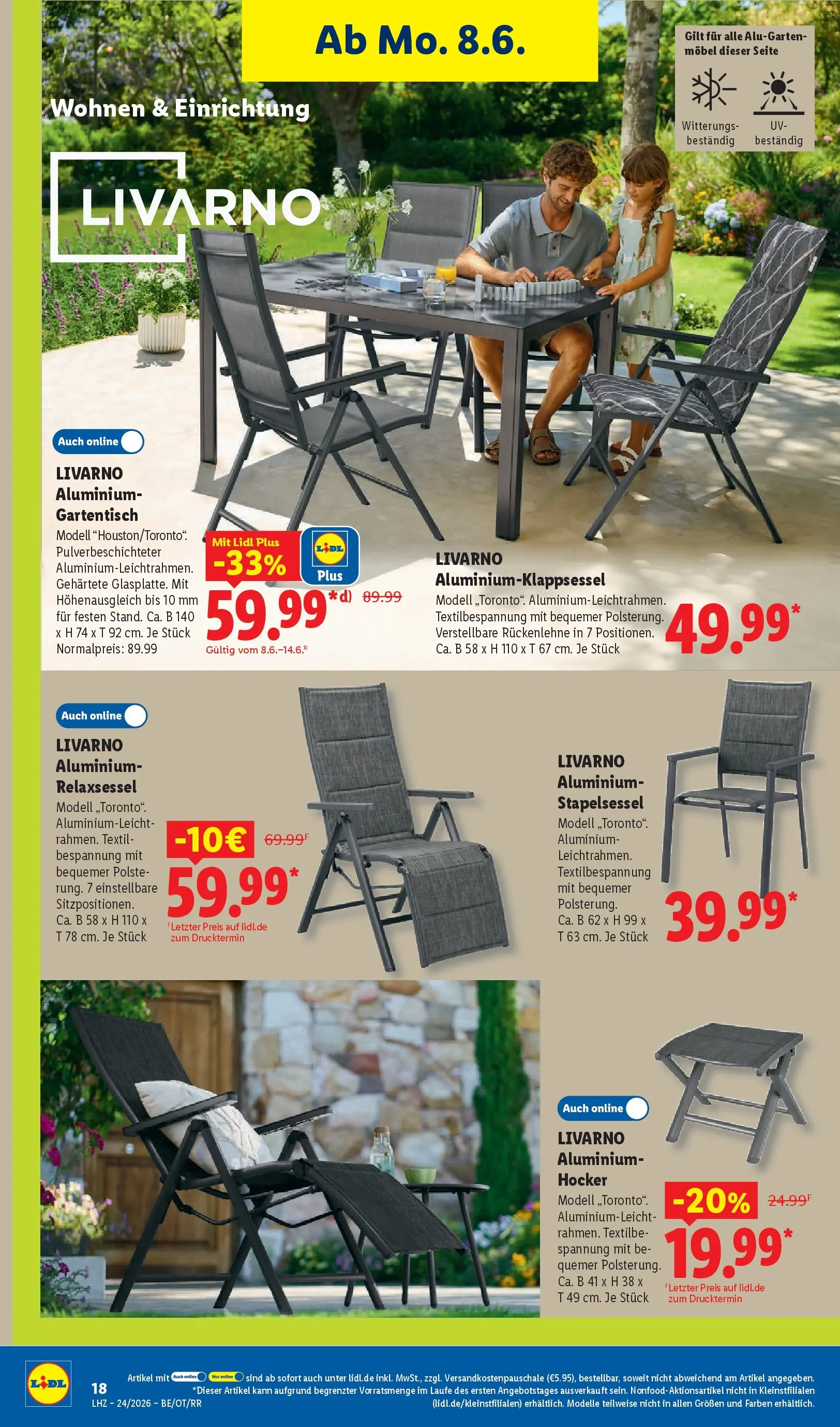 Lidl Prospekt Gladbeck-mitte (ab 07.06.2026) zum Blättern » Angebote | Seite: 38 | Produkte: Hocker, Relaxsessel