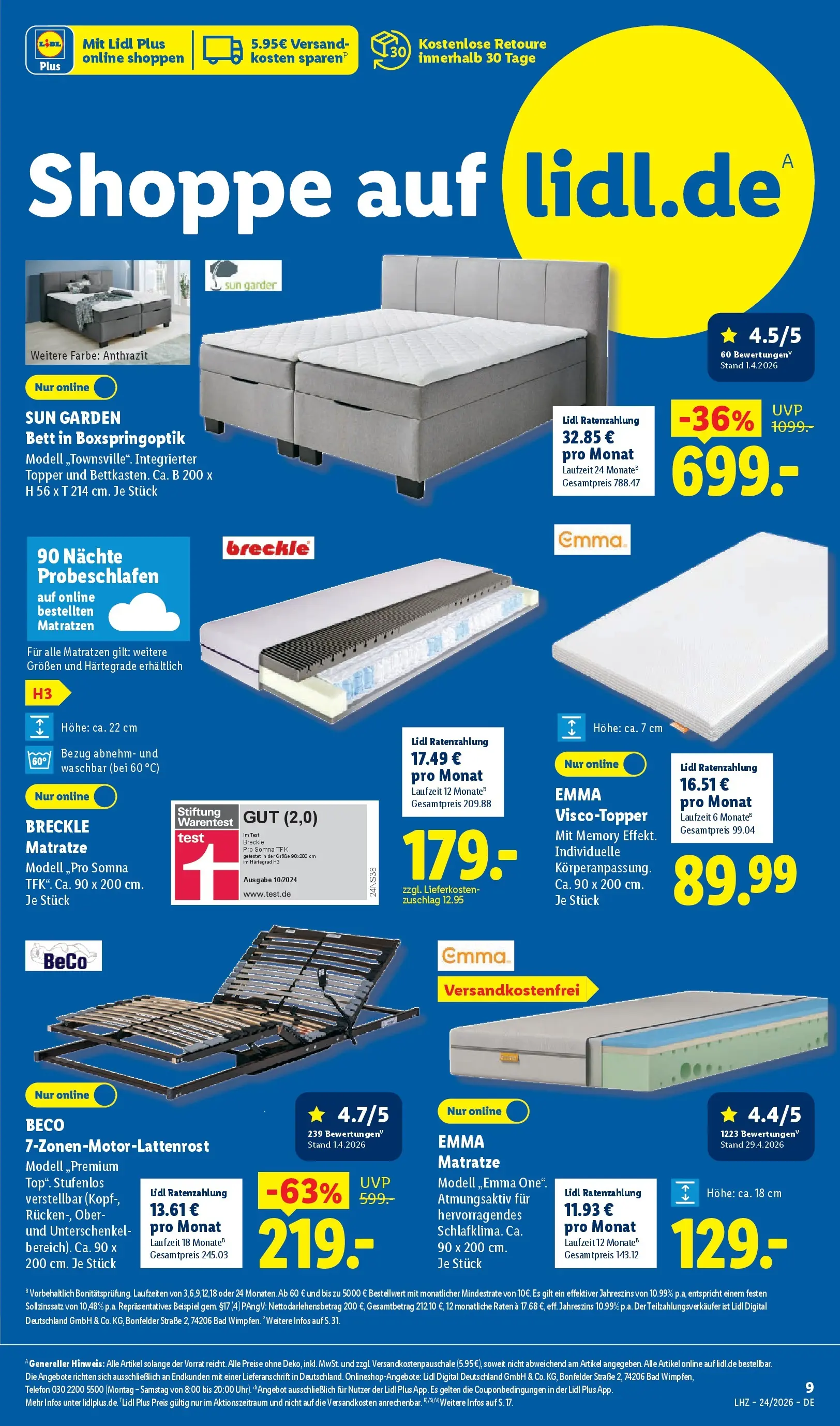 Lidl Prospekt Weikersheim (ab 07.06.2026) » Angebote online | Seite: 41 | Produkte: Bett, Matratze, Bad, Telefon Lidl Prospekt Weikersheim (ab 07.06.2026) zum Blättern » Angebote | Seite: 41 | Produkte: Bett, Matratze, Bad, Telefon