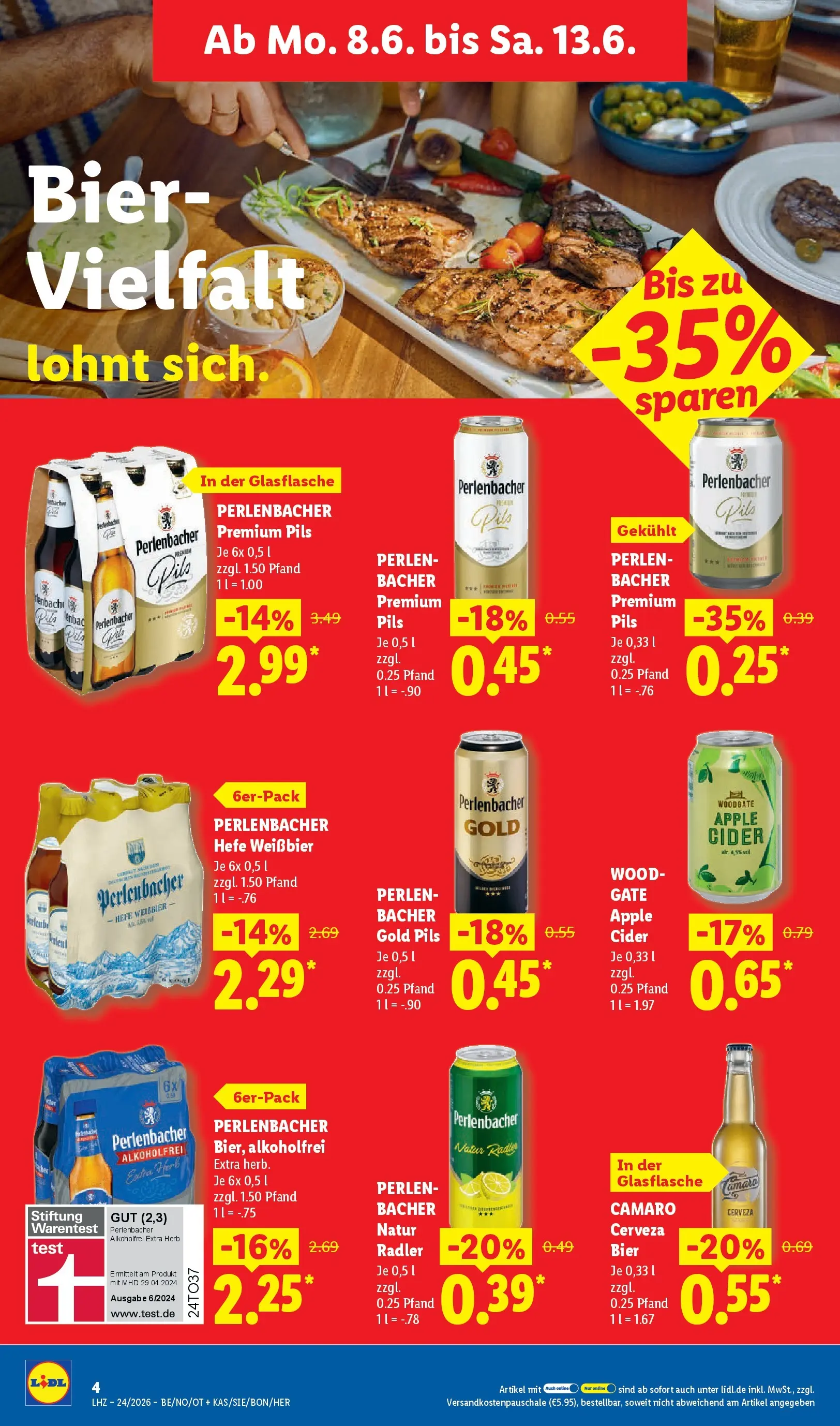 Lidl Prospekt Hagen (ab 07.06.2026) » Angebote online | Seite: 8 | Produkte: Bier, Pils, Radler, Hefe weissbier Lidl Prospekt Hagen (ab 07.06.2026) zum Blättern » Angebote | Seite: 8 | Produkte: Bier, Pils, Radler, Hefe weissbier