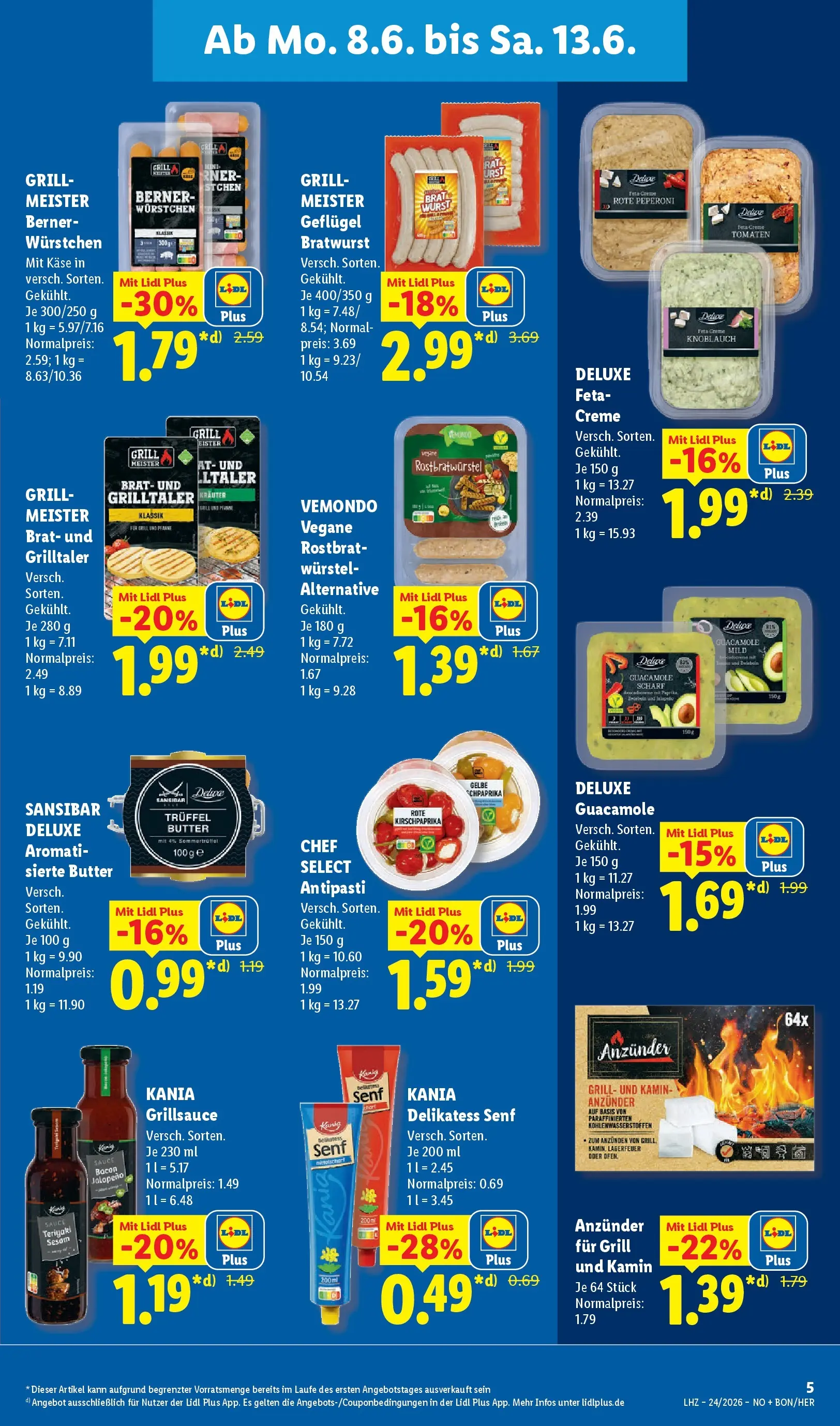 Lidl Prospekt Hagen (ab 07.06.2026) » Angebote online | Seite: 9 | Produkte: Butter, Bratwurst, Tomaten, Knoblauch Lidl Prospekt Hagen (ab 07.06.2026) zum Blättern » Angebote | Seite: 9 | Produkte: Butter, Bratwurst, Tomaten, Knoblauch