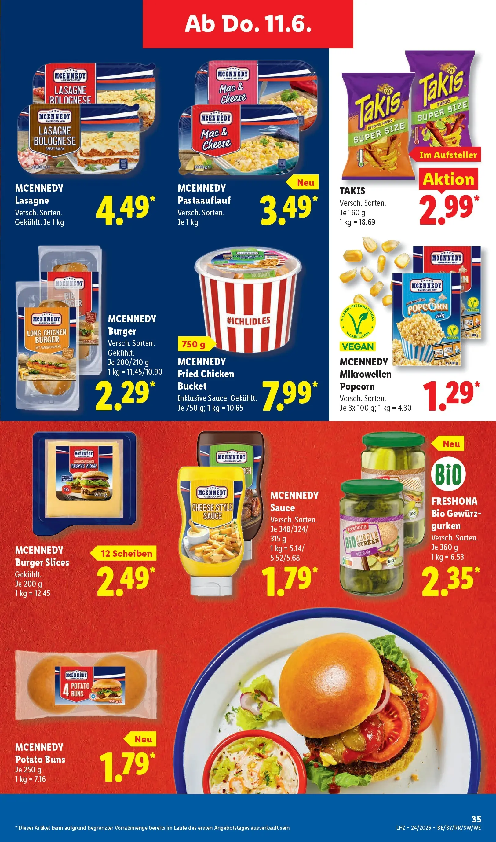 Lidl Prospekt Weikersheim (ab 07.06.2026) » Angebote online | Seite: 61 | Produkte: Burger, Gurken Lidl Prospekt Weikersheim (ab 07.06.2026) zum Blättern » Angebote | Seite: 61 | Produkte: Burger, Gurken