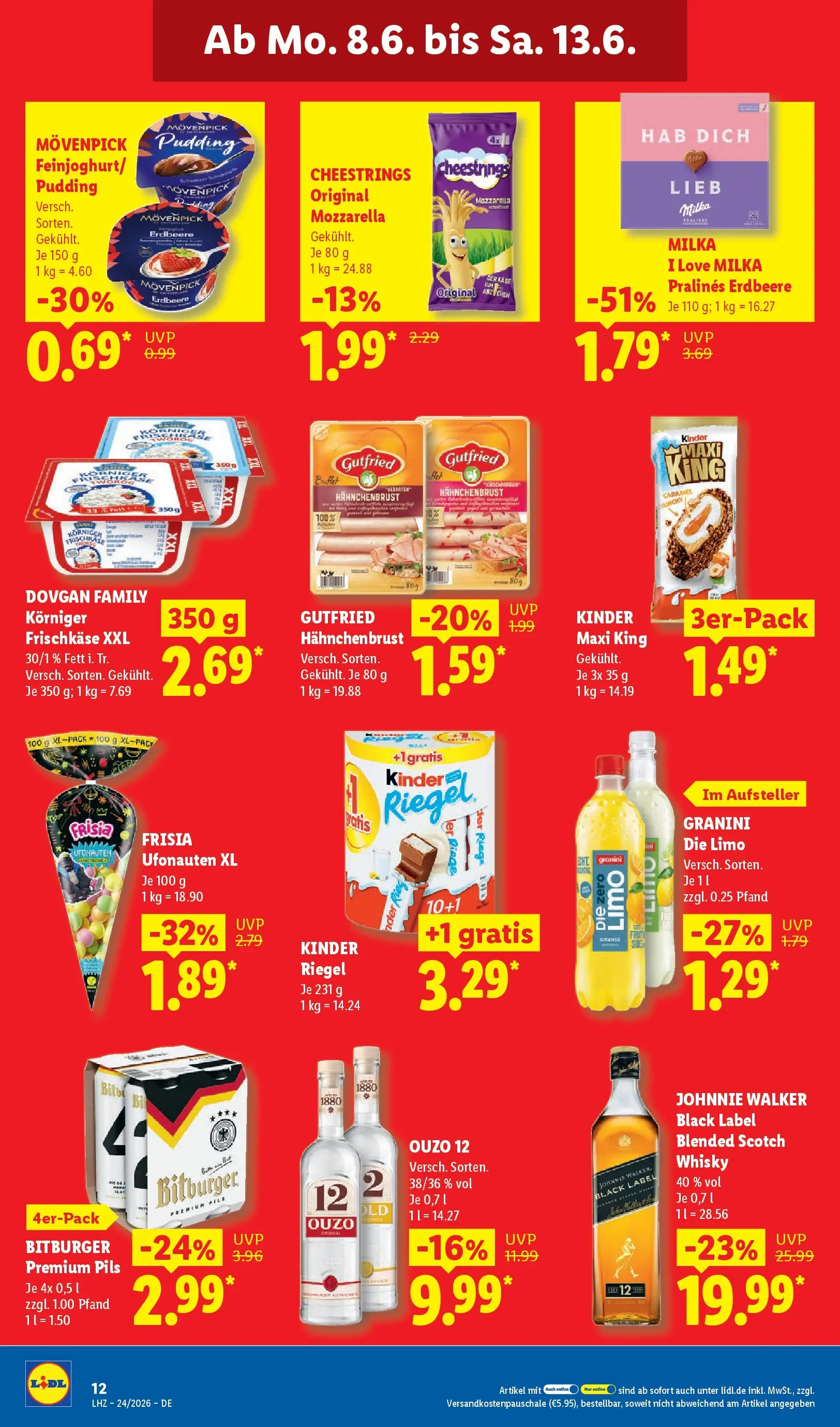 Lidl Prospekt Hagen (ab 07.06.2026) » Angebote online | Seite: 20 | Produkte: Kinder riegel, Pudding, Granini, Johnnie walker Lidl Prospekt Hagen (ab 07.06.2026) zum Blättern » Angebote | Seite: 20 | Produkte: Kinder riegel, Pudding, Granini, Johnnie walker