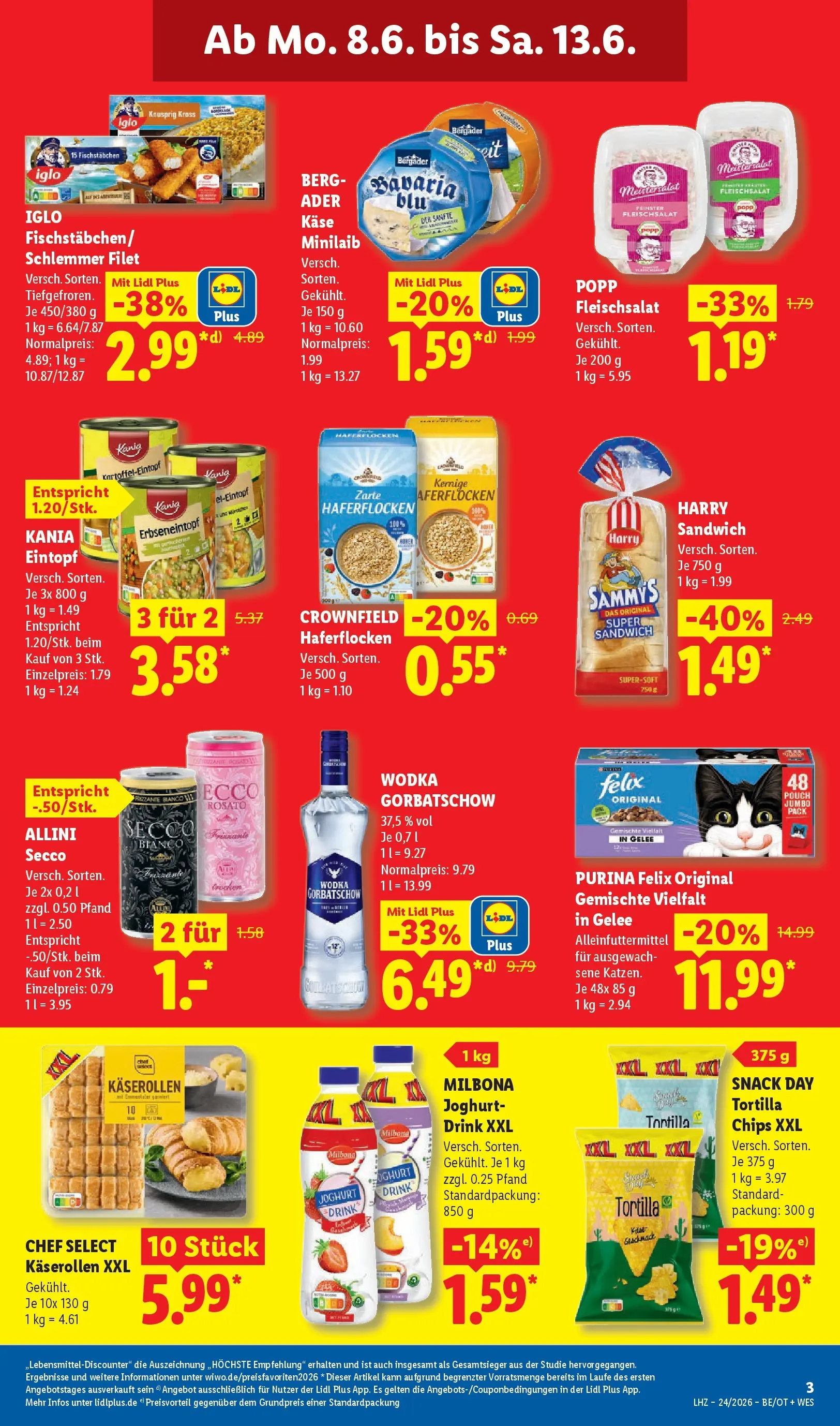 Lidl Prospekt Senftenberg (ab 07.06.2026) » Angebote online | Seite: 7 | Produkte: Käse, Joghurt, Fischstabchen, Wodka Lidl Prospekt Senftenberg (ab 07.06.2026) zum Blättern » Angebote | Seite: 7 | Produkte: Käse, Joghurt, Fischstabchen, Wodka