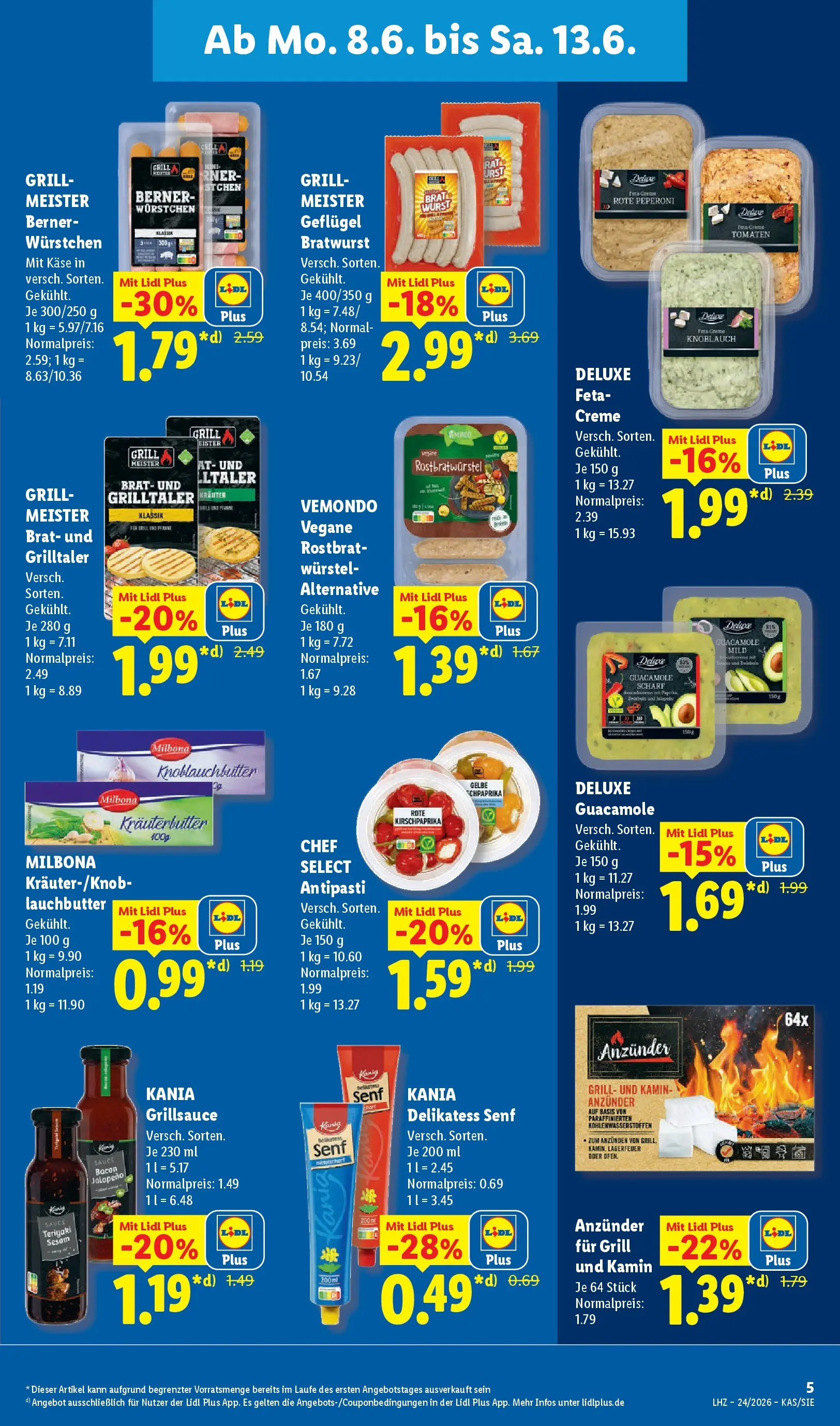 Lidl Prospekt Einbeck (ab 08.06.2026) » Angebote online | Seite: 9 | Produkte: Käse, Bratwurst, Kräuterbutter, Tomaten Lidl Prospekt Einbeck (ab 08.06.2026) zum Blättern » Angebote | Seite: 9 | Produkte: Käse, Bratwurst, Kräuterbutter, Tomaten