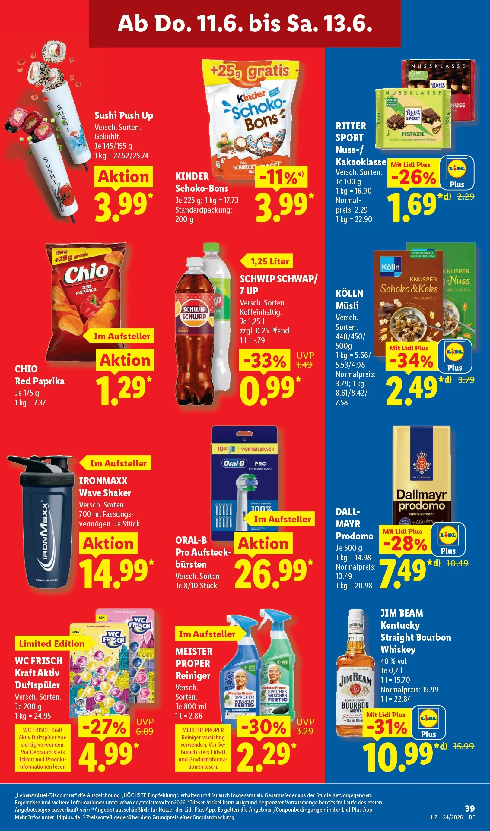 Lidl Prospekt Weikersheim (ab 07.06.2026) » Angebote online | Seite: 71 | Produkte: Musli, Ritter sport, Paprika, Whiskey Lidl Prospekt Weikersheim (ab 07.06.2026) zum Blättern » Angebote | Seite: 71 | Produkte: Musli, Ritter sport, Paprika, Whiskey