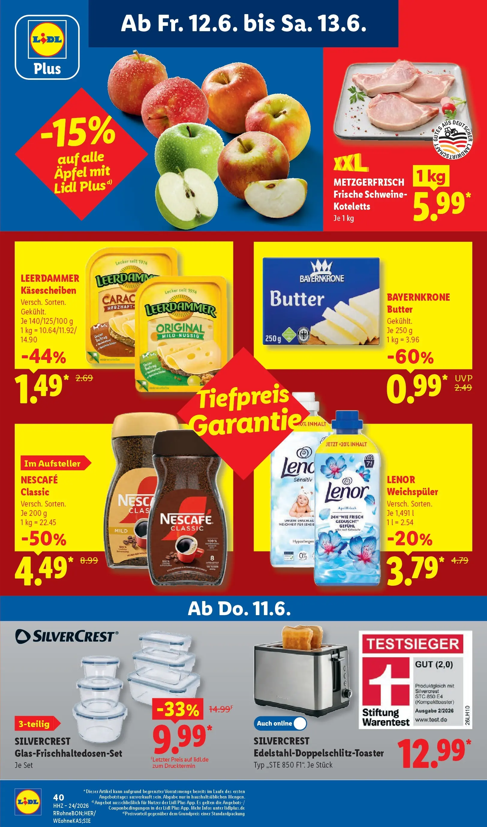 Lidl Prospekt Künzell (ab 07.06.2026) » Angebote online | Seite: 73 | Produkte: Lenor, Butter, Äpfel, Leerdammer Lidl Prospekt Künzell (ab 07.06.2026) zum Blättern » Angebote | Seite: 73 | Produkte: Lenor, Butter, Äpfel, Leerdammer