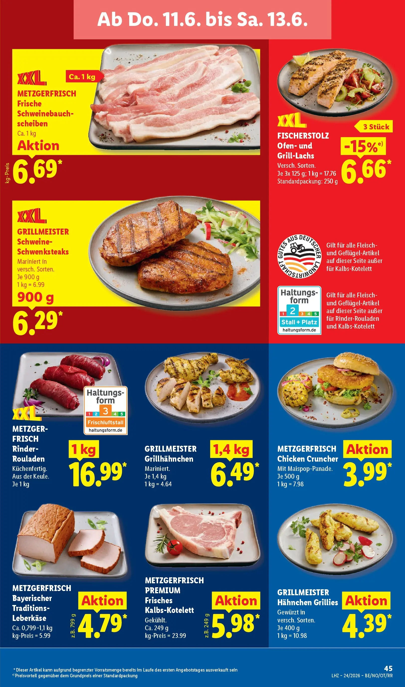 Lidl Prospekt Mahlow (ab 07.06.2026) » Angebote online | Seite: 71 | Produkte: Rinderrouladen, Ofen, Hahnchen, Fleisch Lidl Prospekt Mahlow (ab 07.06.2026) zum Blättern » Angebote | Seite: 71 | Produkte: Rinderrouladen, Ofen, Hahnchen, Fleisch