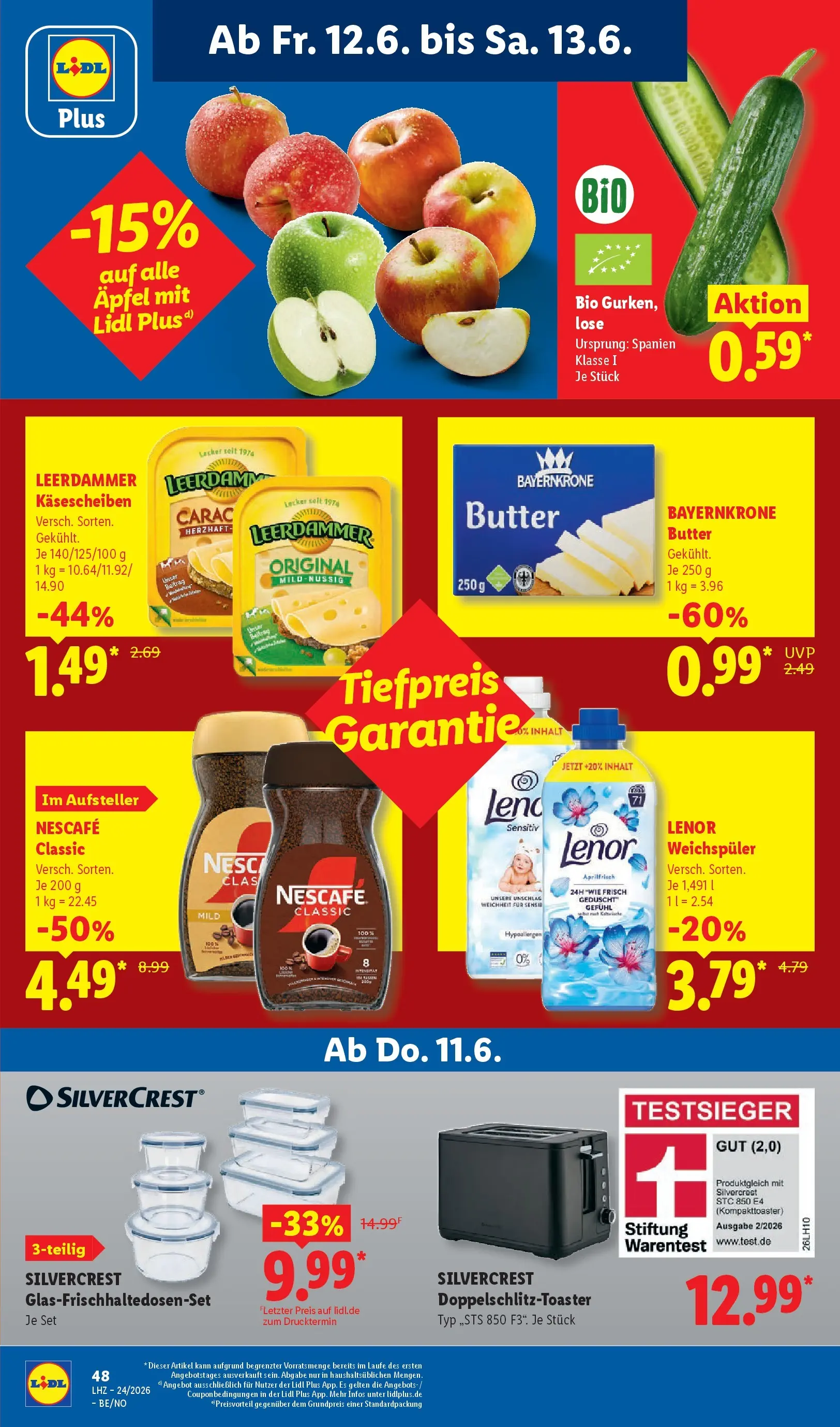 Lidl Prospekt Emlichheim (ab 07.06.2026) » Angebote online | Seite: 77 | Produkte: Lenor, Nescafe, Butter, Weichspüler Lidl Prospekt Emlichheim (ab 07.06.2026) zum Blättern » Angebote | Seite: 77 | Produkte: Lenor, Nescafe, Butter, Weichspüler