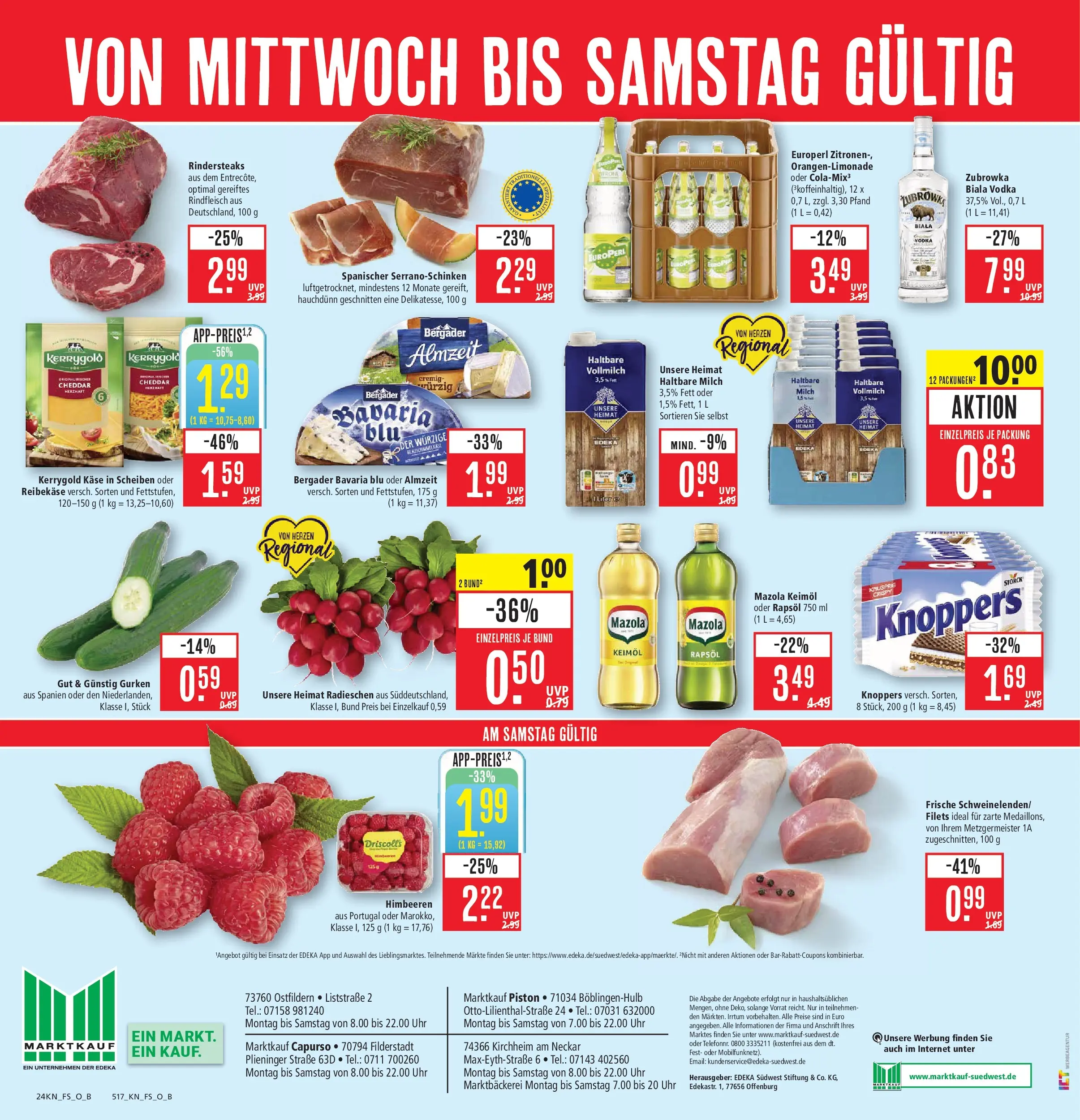 Marktkauf Prospekt Kirchheim (ab 01.06.2026) » Angebote online | Seite: 30 | Produkte: Himbeeren, Milch, Käse, Gurken