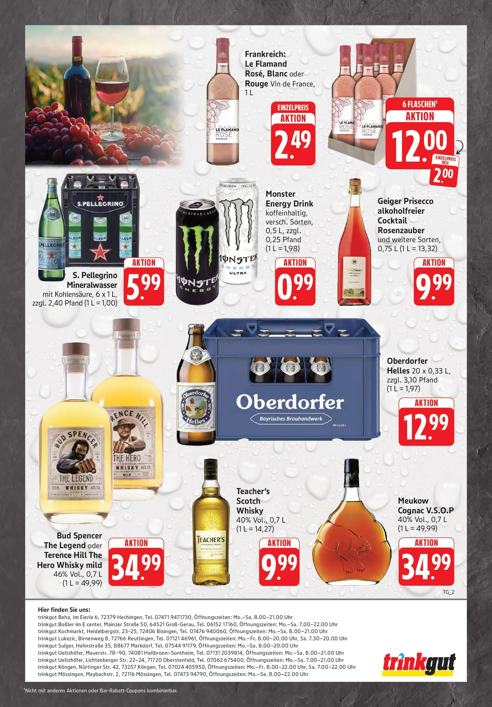 Trinkgut Prospekt Heilbronn-Sontheim (ab 01.06.2026) » Angebote online | Seite: 2 | Produkte: Energy, Rouge, Monster, Uhr