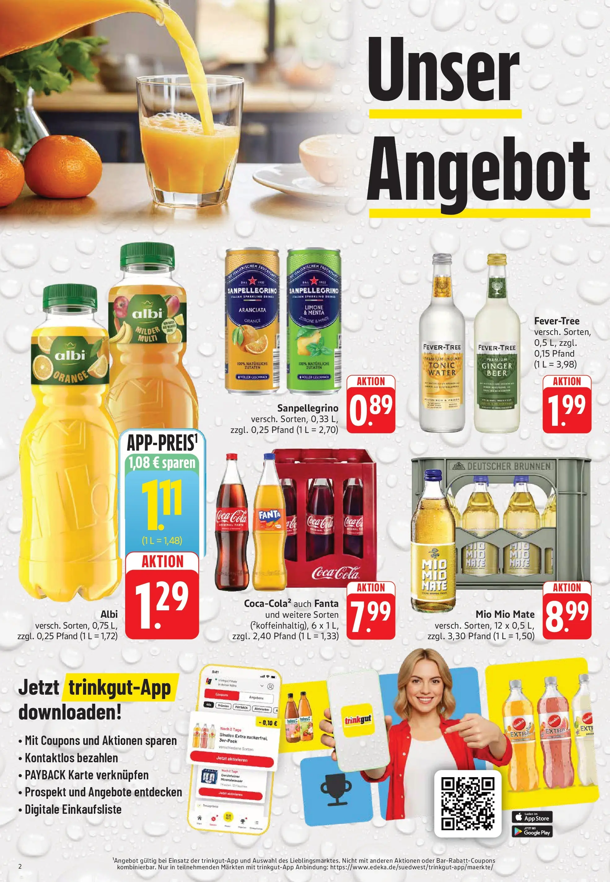 Trinkgut Prospekt Worms (ab 01.06.2026) » Angebote online | Seite: 2 | Produkte: Fanta, Cola, Mio mio mate, Zitrone