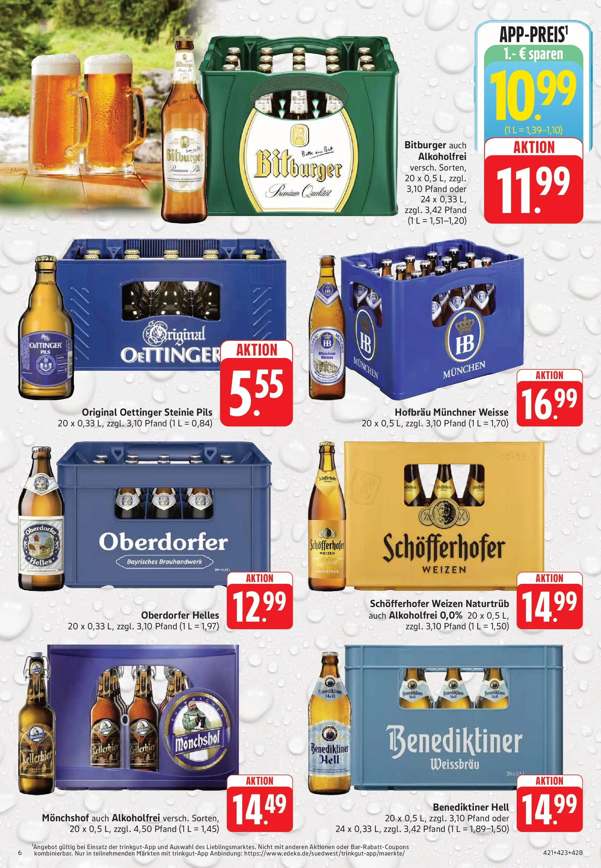 Trinkgut Prospekt Offenbach (ab 01.06.2026) » Angebote online | Seite: 6 | Produkte: Bitburger, Monchshof, Pils, Benediktiner hell