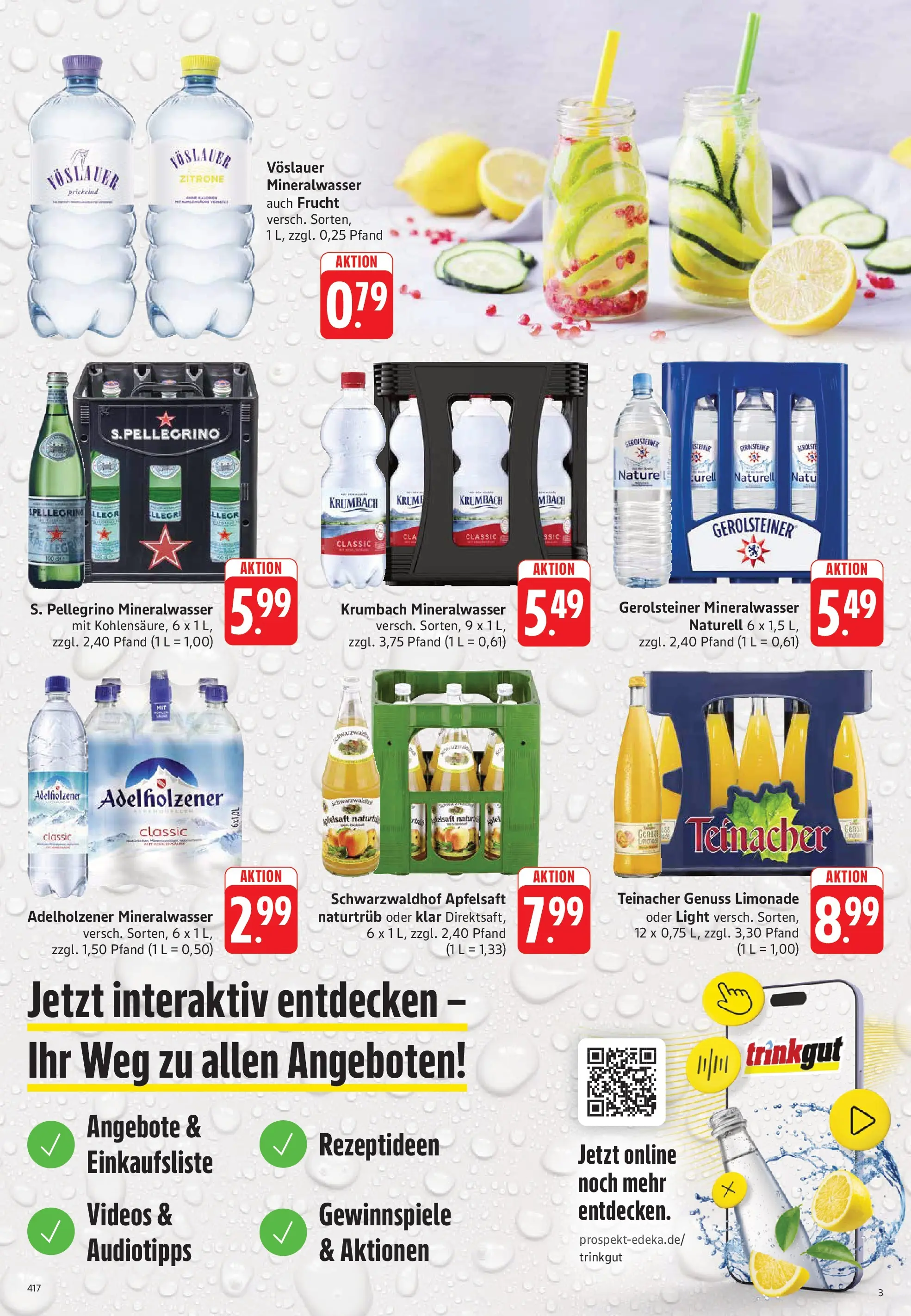 Trinkgut Prospekt Pforzheim (ab 01.06.2026) » Angebote online | Seite: 3 | Produkte: Adelholzener, Mineralwasser, Zitrone, Gerolsteiner