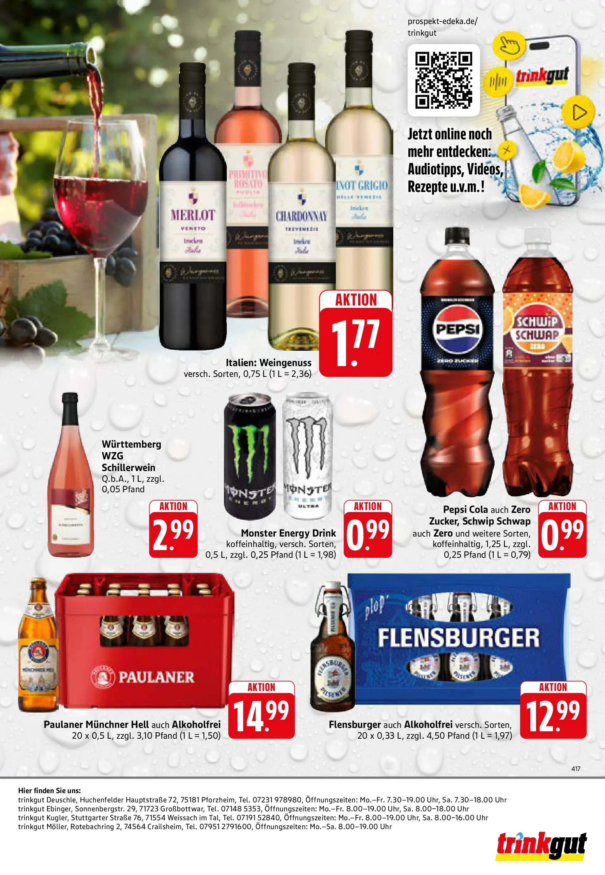 Trinkgut Prospekt Pforzheim (ab 01.06.2026) » Angebote online | Seite: 8 | Produkte: Energy, Merlot, Flensburger, Monster