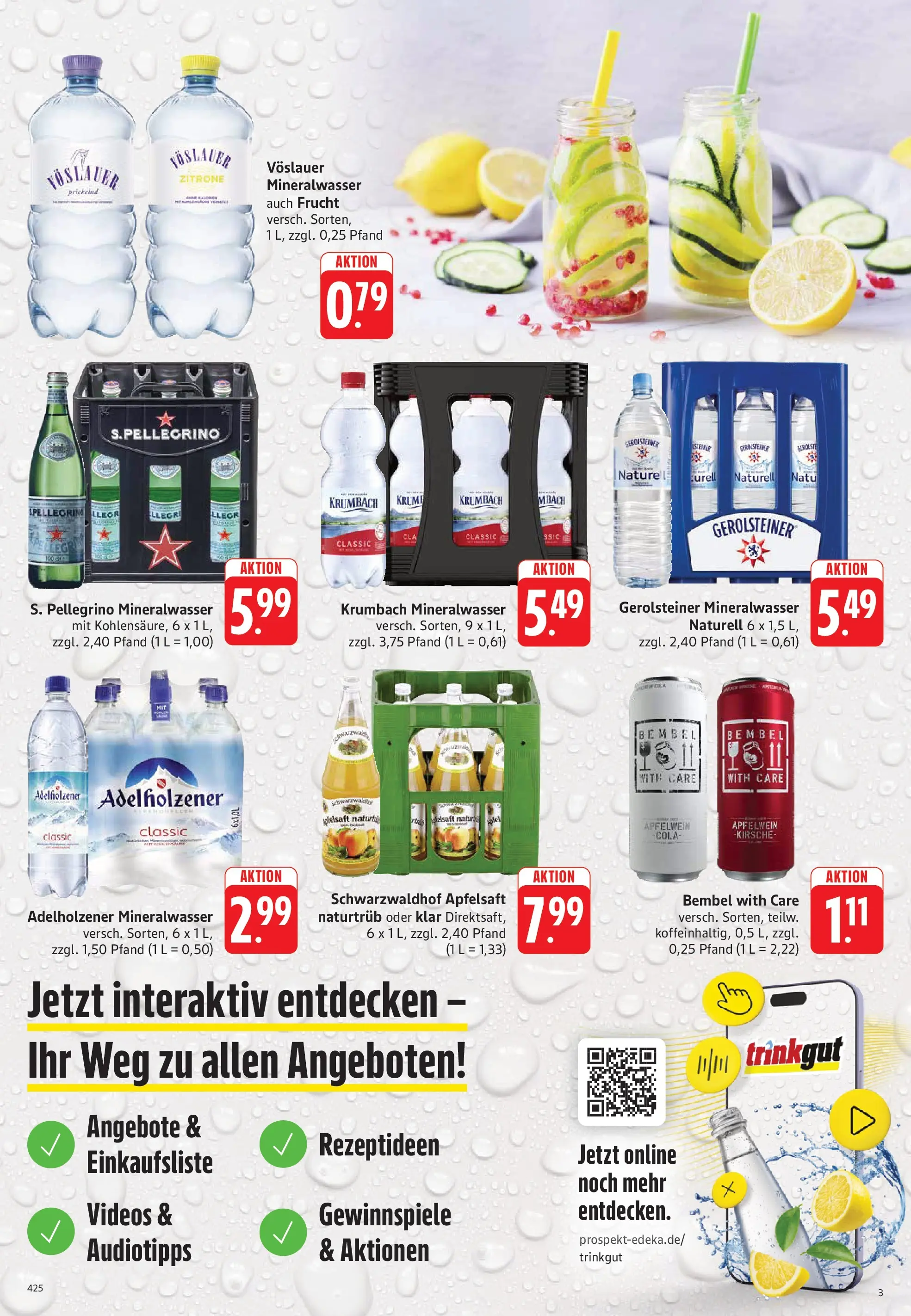 Trinkgut Prospekt St. Leon-Rot (ab 01.06.2026) » Angebote online | Seite: 3 | Produkte: Adelholzener, Apfelsaft, Mineralwasser, Gerolsteiner