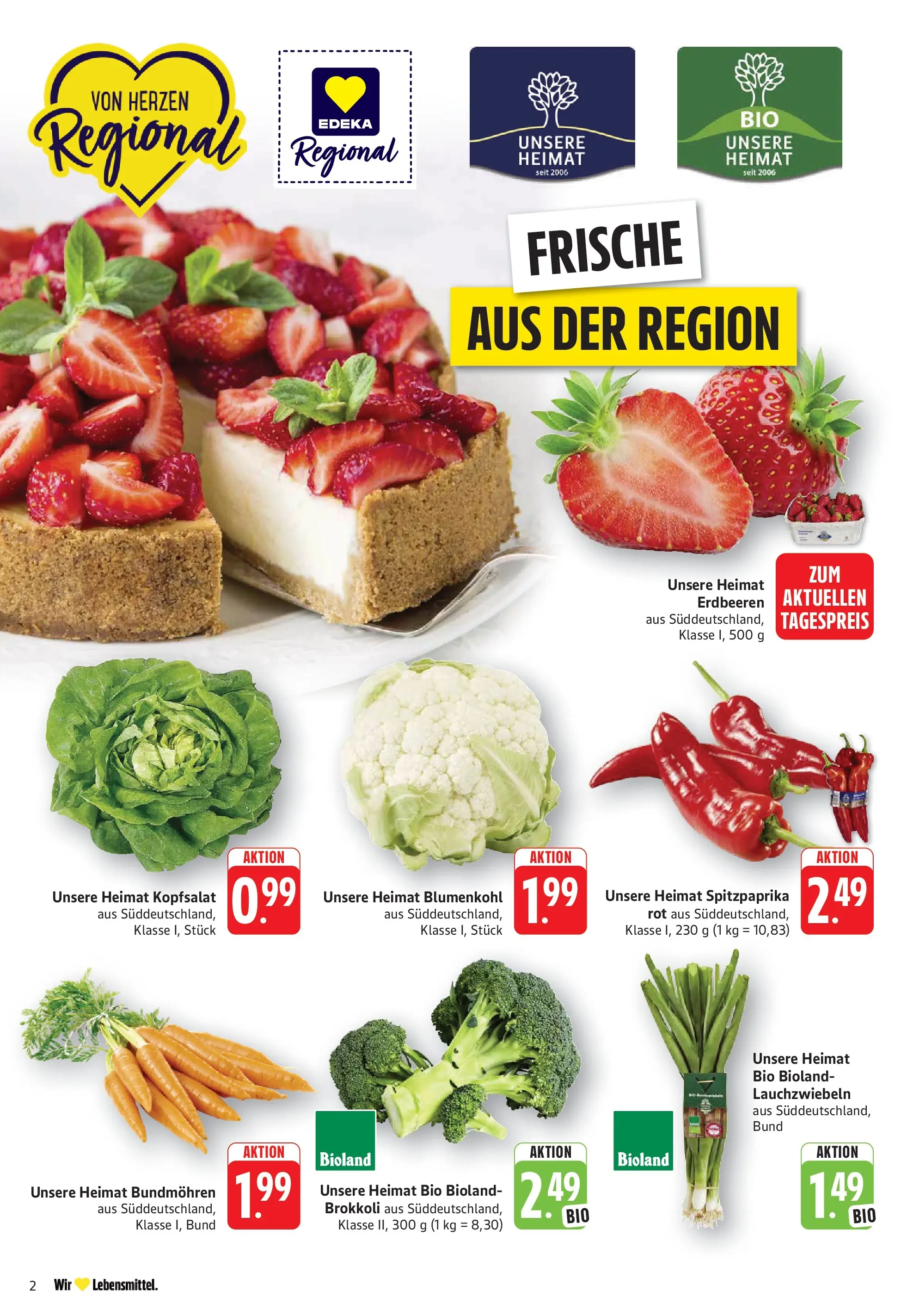 Edeka Prospekt Bad Bergzabern (ab 01.06.2026) » Angebote Online | Seite: 2 | Produkte: Brokkoli, Blumenkohl, Erdbeeren