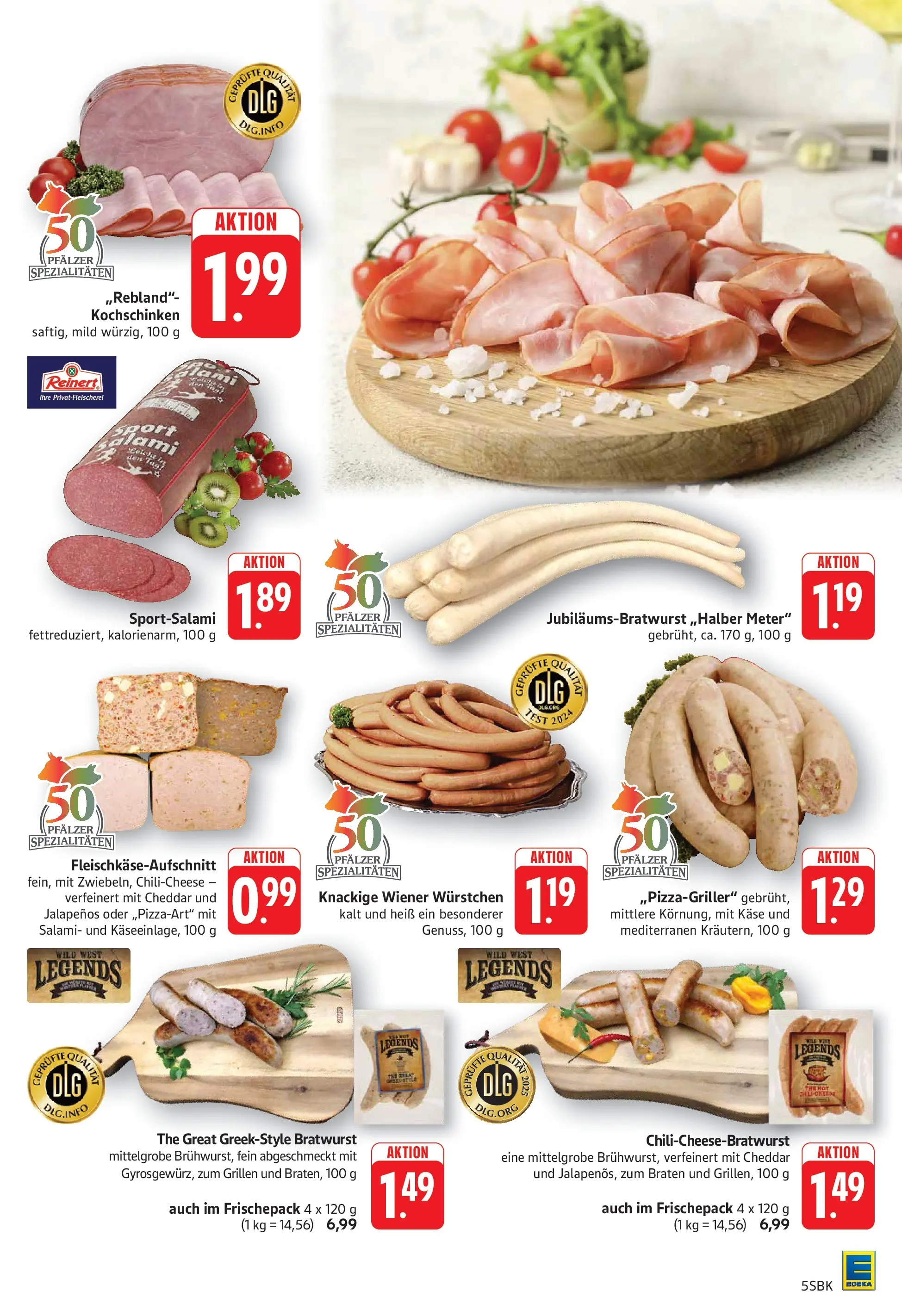 Edeka Prospekt Bad Bergzabern (ab 01.06.2026) » Angebote Online | Seite: 5 | Produkte: Wiener wurstchen, Käse, Bratwurst, Salami