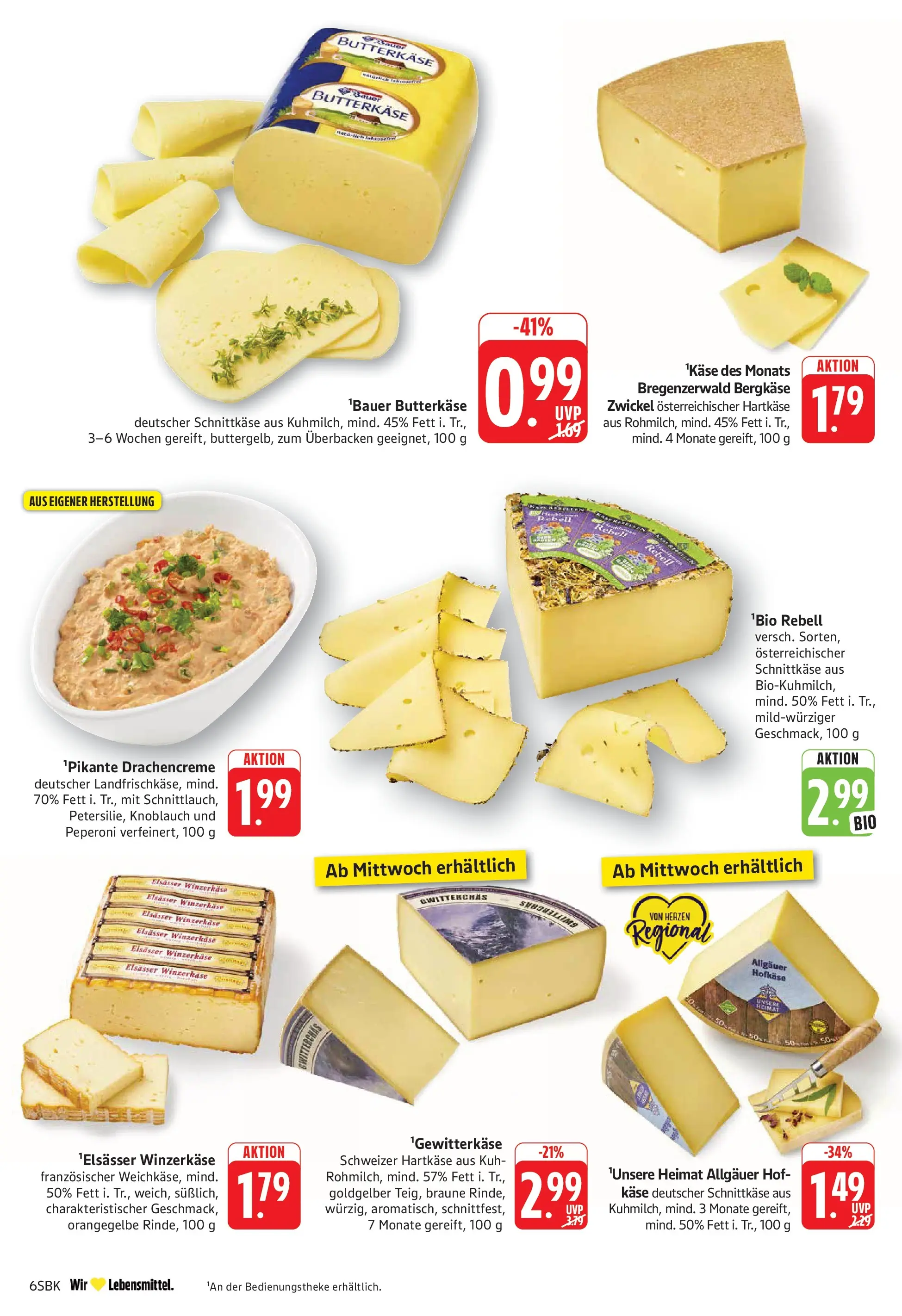 Edeka Prospekt Bad Bergzabern (ab 01.06.2026) » Angebote Online | Seite: 6 | Produkte: Käse, Knoblauch