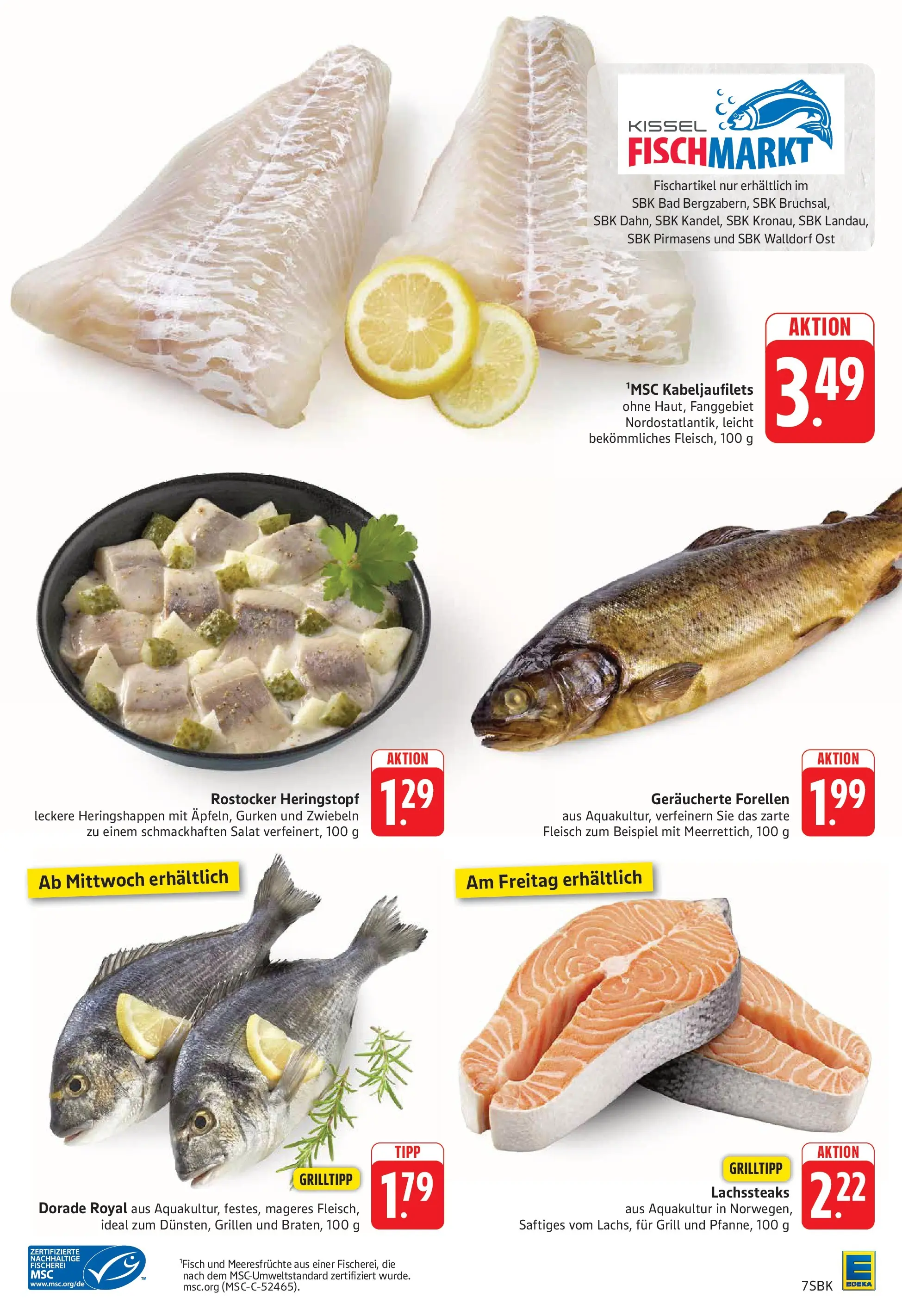 Edeka Prospekt Bad Bergzabern (ab 01.06.2026) » Angebote Online | Seite: 7 | Produkte: Dorade, Zwiebeln, Fleisch, Salat