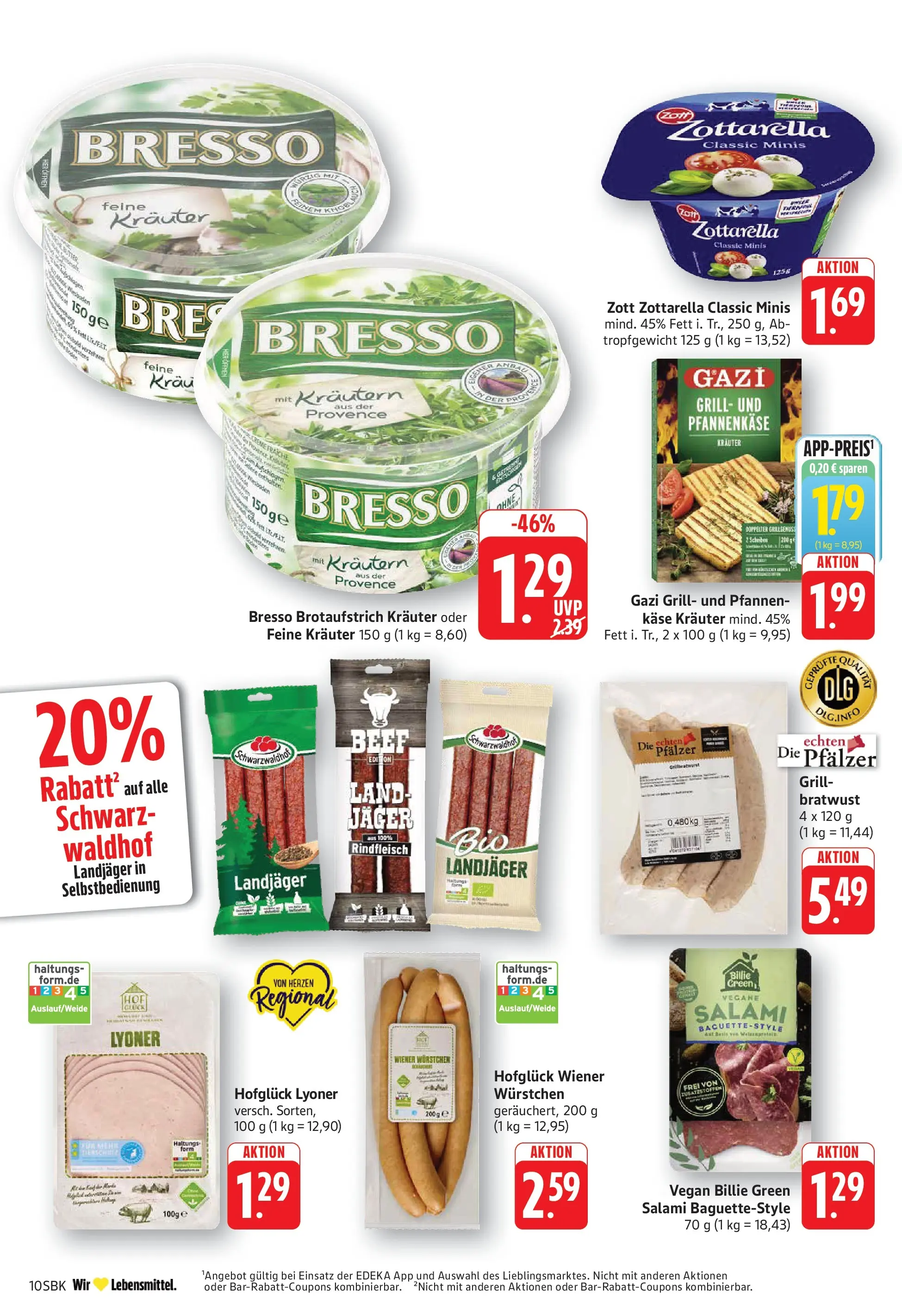 Edeka Prospekt Bad Bergzabern (ab 01.06.2026) » Angebote Online | Seite: 10 | Produkte: Grill, Wiener wurstchen, Käse, Bresso