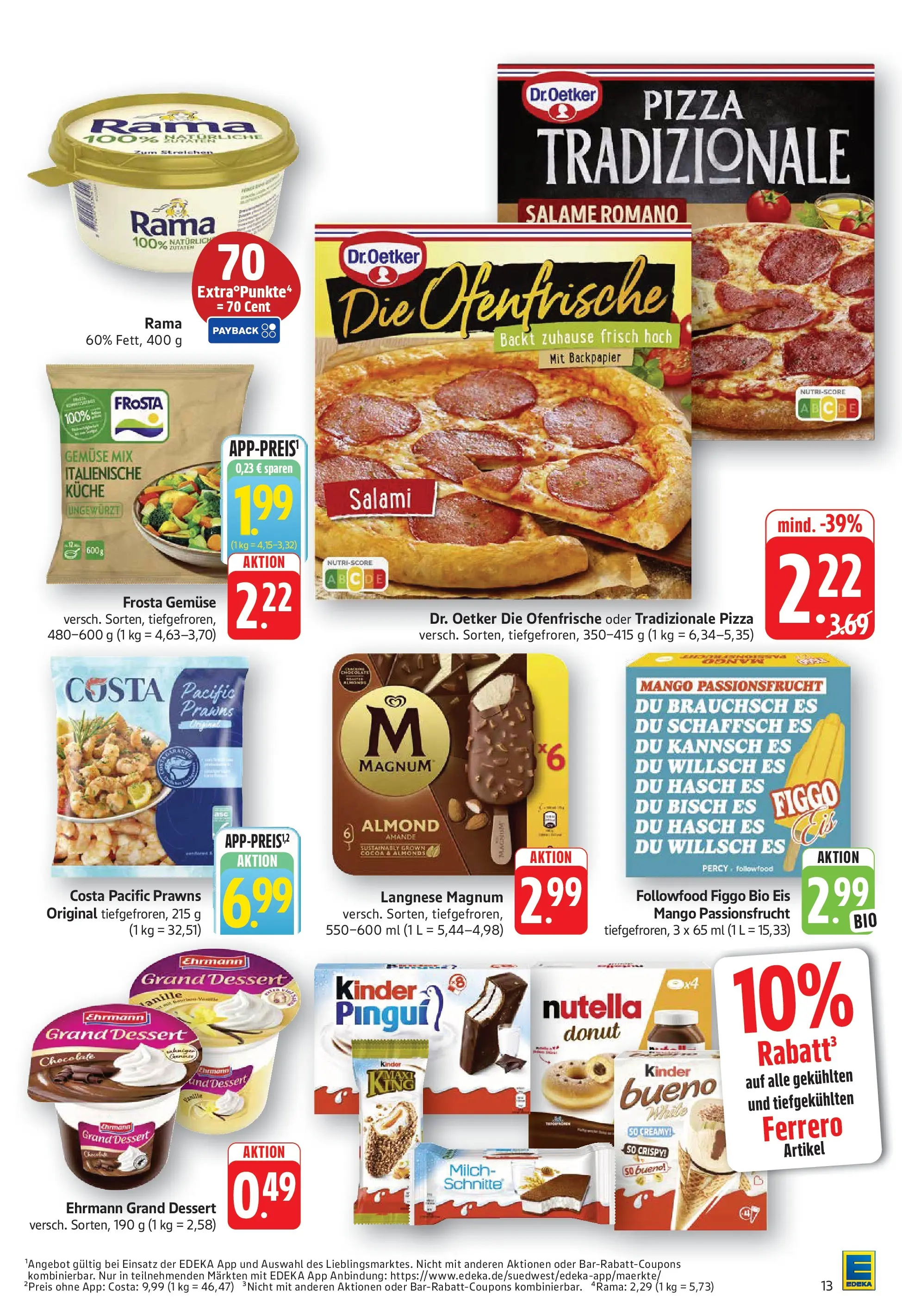 Edeka Prospekt Bad Bergzabern (ab 01.06.2026) » Angebote Online | Seite: 13 | Produkte: Langnese, Küche, Ofenfrische, Eis