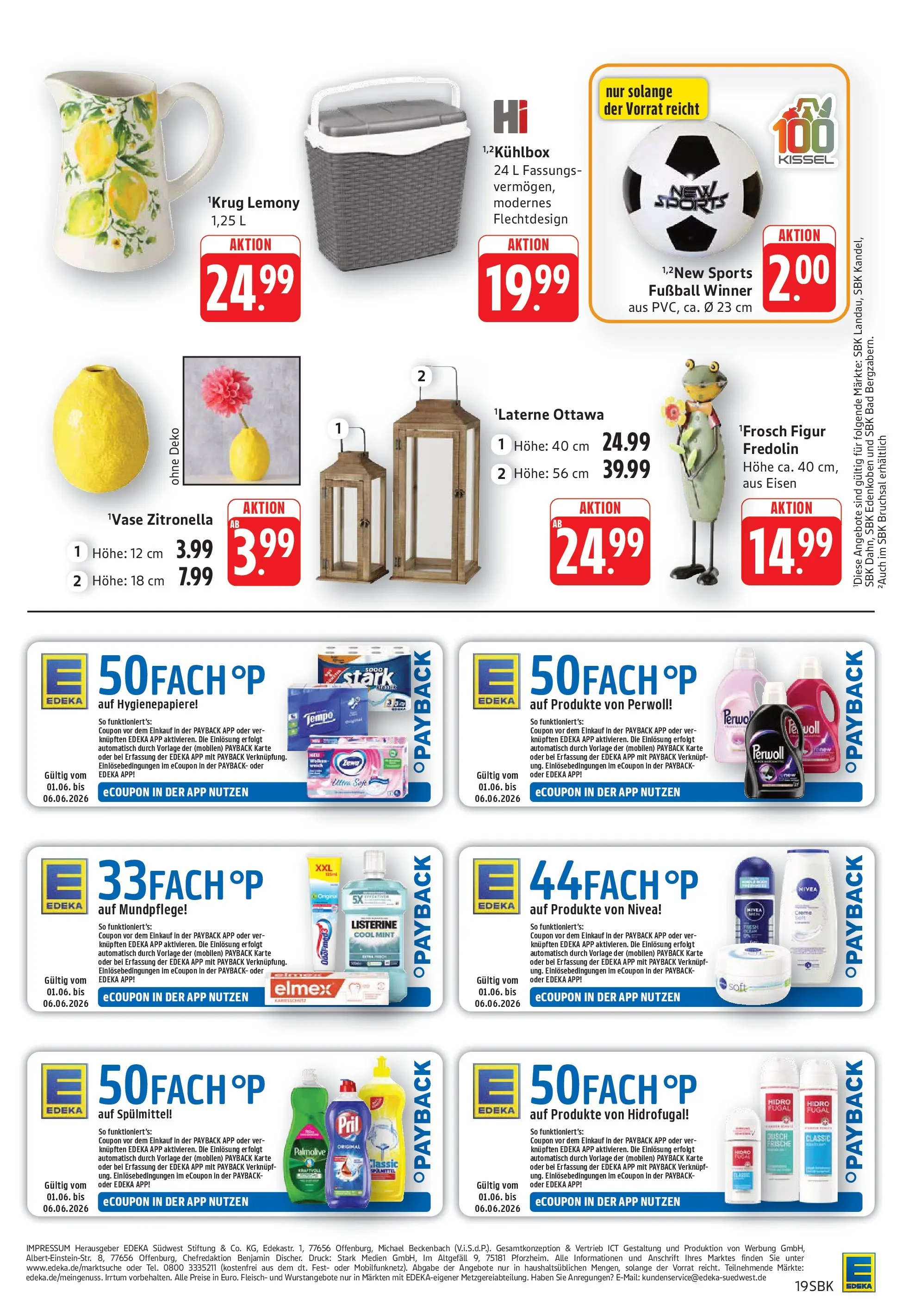 Edeka Prospekt Bad Bergzabern (ab 01.06.2026) » Angebote Online | Seite: 19 | Produkte: Perwoll, Fußball, Pril, Listerine
