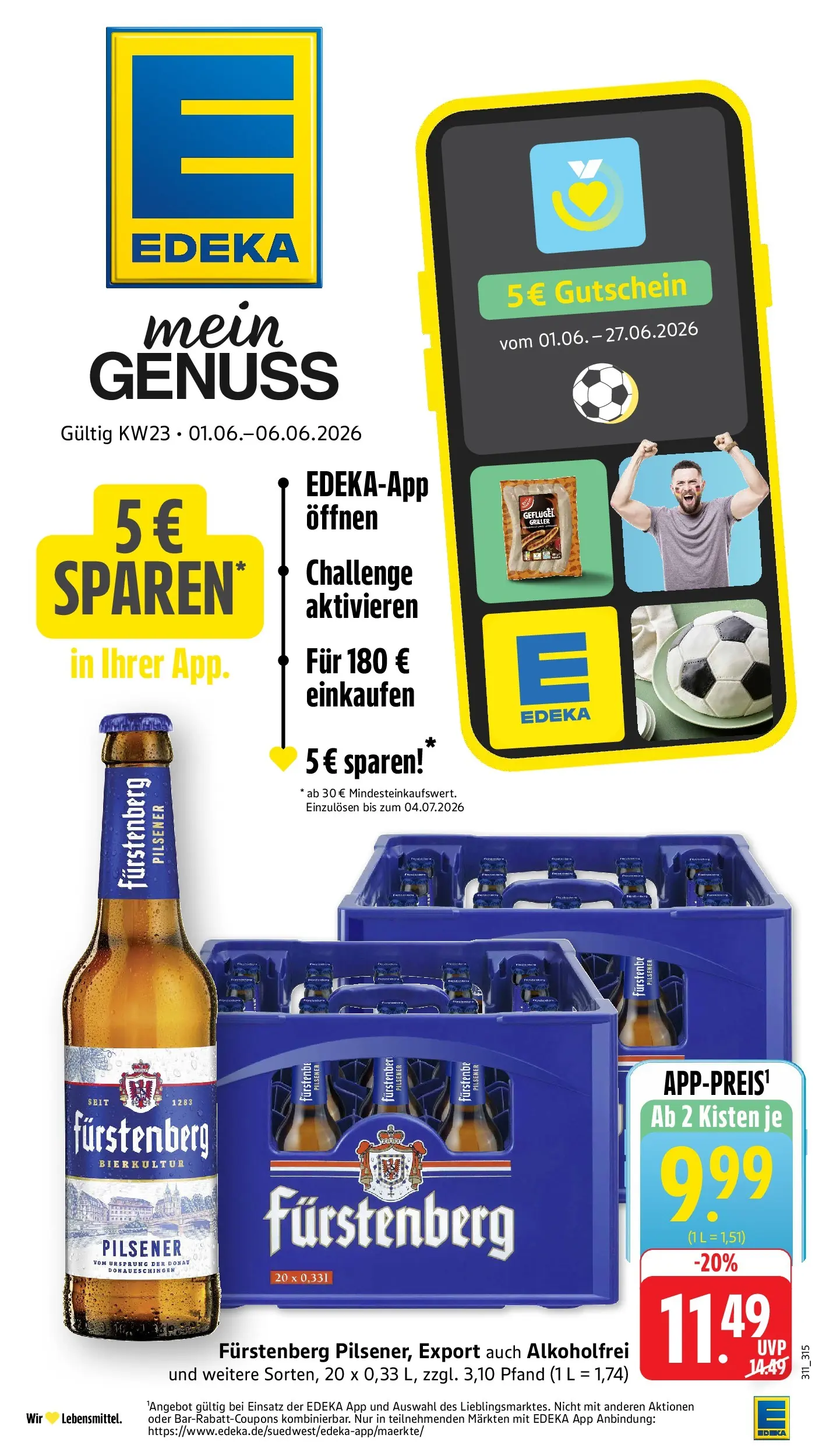 Edeka prospekt Ottersweier (ab 31.05.2026) » Angebote Online | Seite: 1 | Produkte: Griller