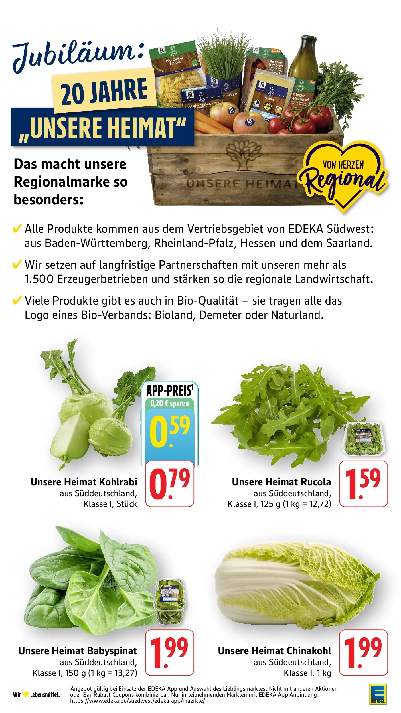 Edeka prospekt Ottersweier (ab 31.05.2026) » Angebote Online | Seite: 4 | Produkte: Rucola, Kohlrabi, Tomaten, Chinakohl