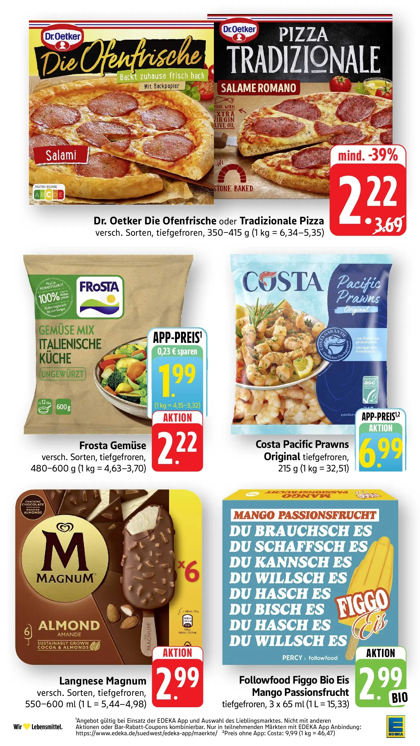 Edeka prospekt Ottersweier (ab 31.05.2026) » Angebote Online | Seite: 19 | Produkte: Frosta, Mango, Salami, Pizza
