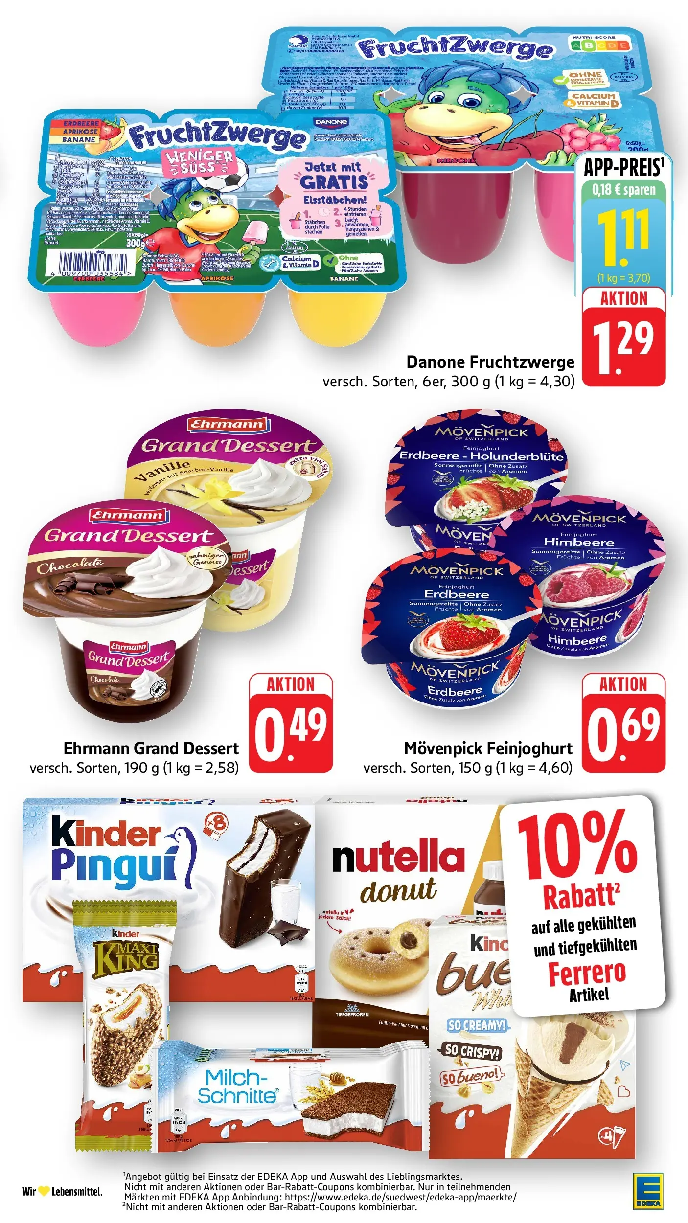 Edeka prospekt Ottersweier (ab 31.05.2026) » Angebote Online | Seite: 21 | Produkte: Milch, Nutella, Himbeere, Karotte