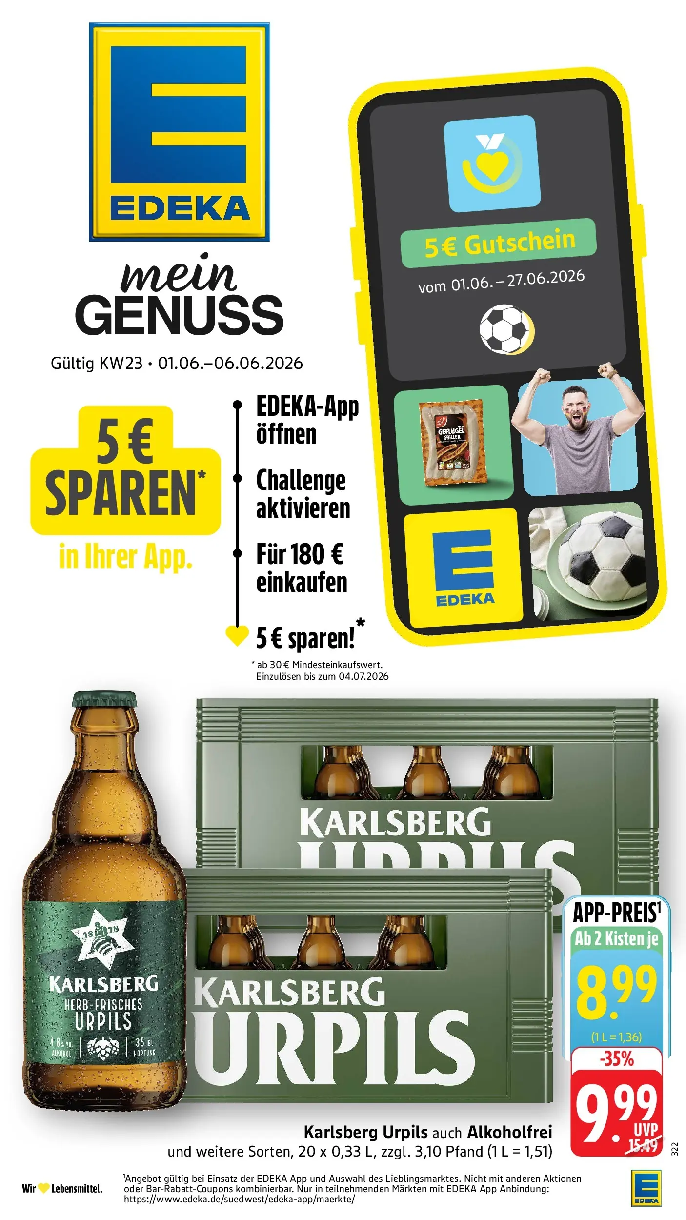 Edeka prospekt Friedrichsthal (ab 01.06.2026) » Angebote Online | Seite: 1 | Produkte: Griller