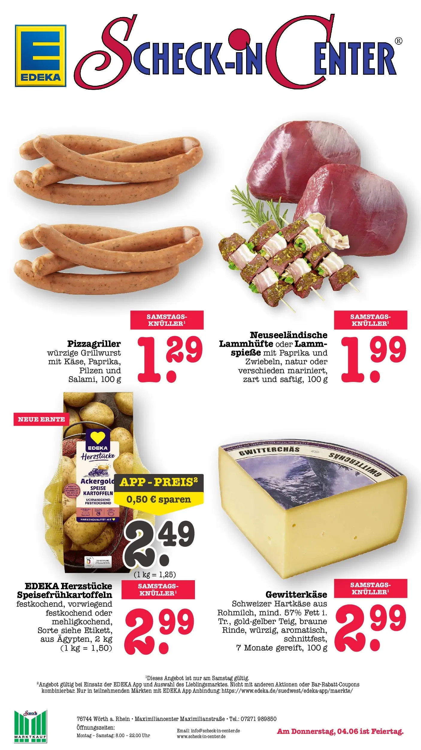 Marktkauf Prospekt Wörth Am Rhein (ab 01.06.2026) » Angebote ab Montag | Seite: 64 | Produkte: Spieße, Kartoffeln, Paprika, Uhr Marktkauf Prospekt Wörth Am Rhein (ab 01.06.2026) » Angebote online | Seite: 64 | Produkte: Spieße, Kartoffeln, Paprika, Uhr
