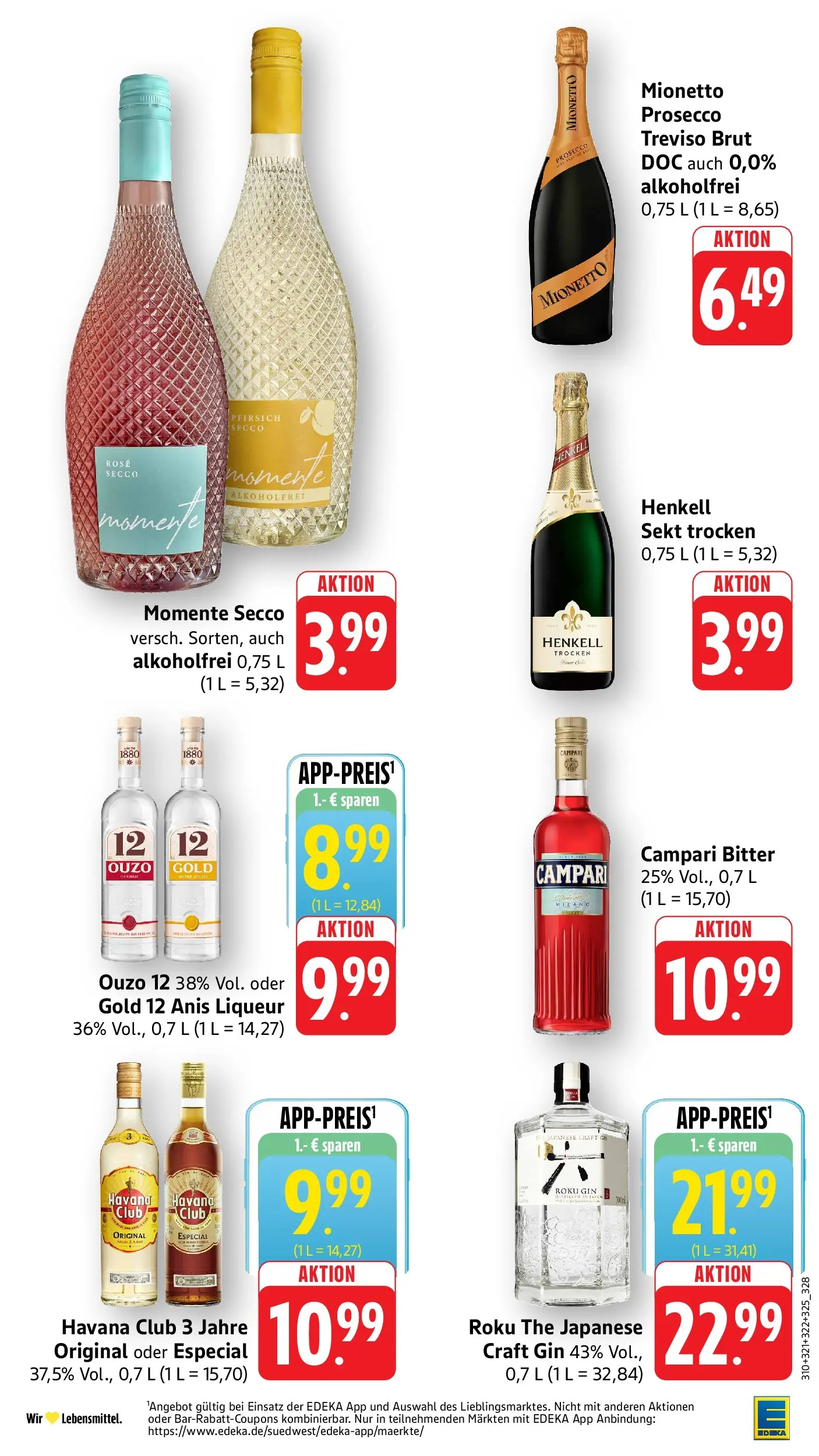 Edeka prospekt Ottersweier (ab 31.05.2026) » Angebote Online | Seite: 33 | Produkte: Havana club, Ouzo 12, Rum, Prosecco