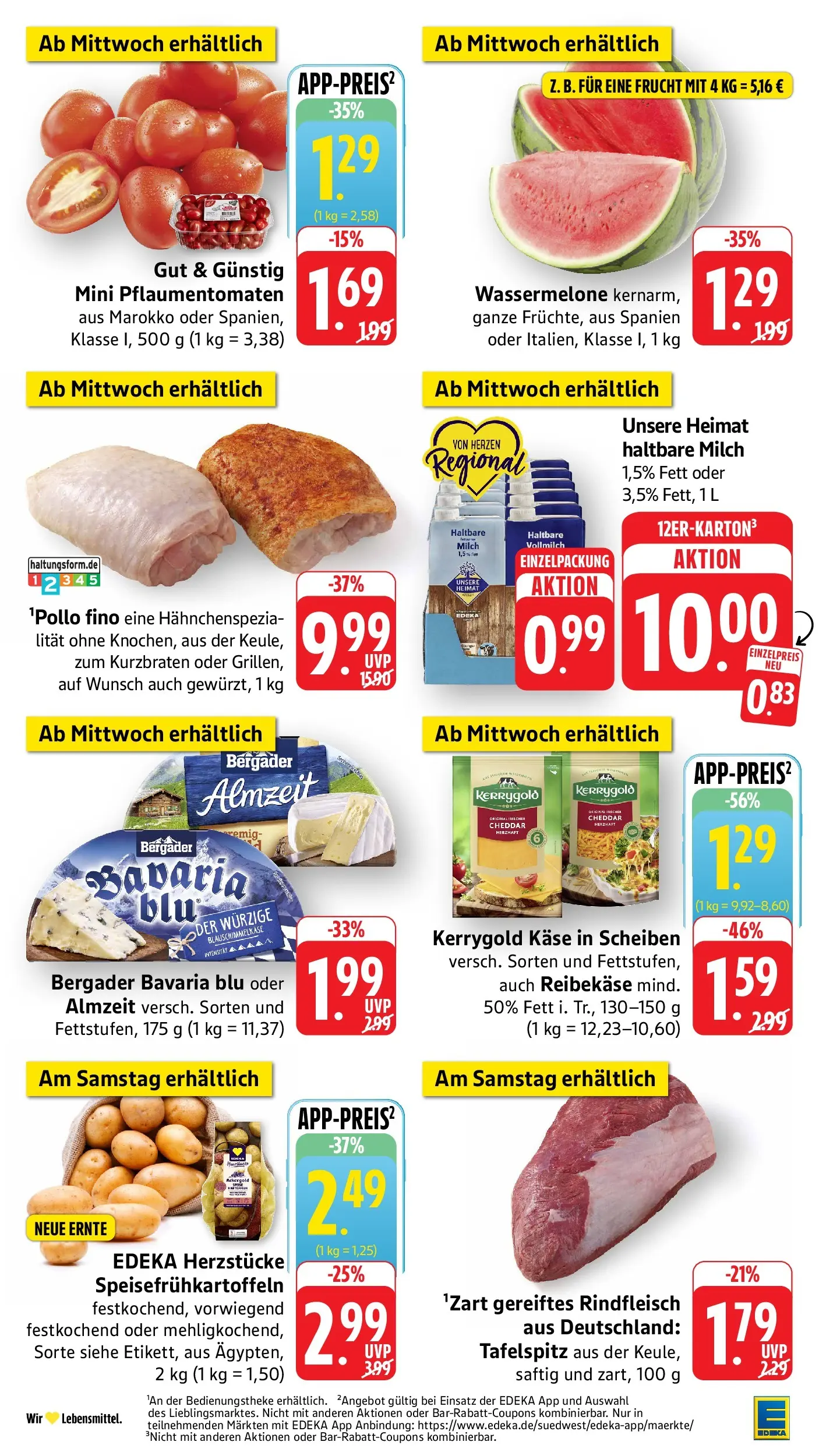 Edeka prospekt Ottersweier (ab 31.05.2026) » Angebote Online | Seite: 39 | Produkte: Milch, Käse, Rindfleisch, Reibekase