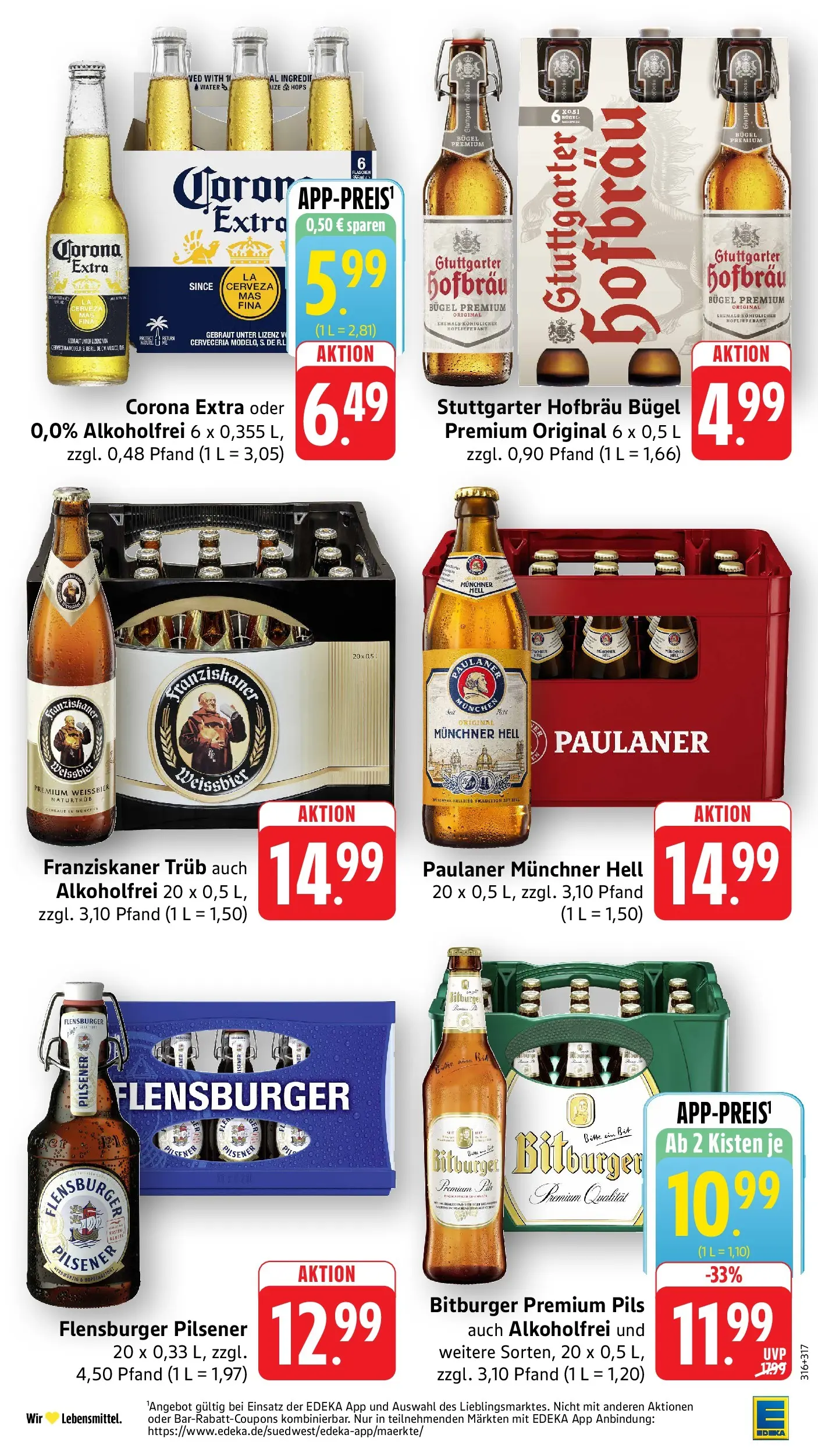 Edeka prospekt Weinstadt - Endersbach (ab 01.06.2026) » Angebote Online | Seite: 31 | Produkte: Bitburger, Weißbier, Pils, Flensburger