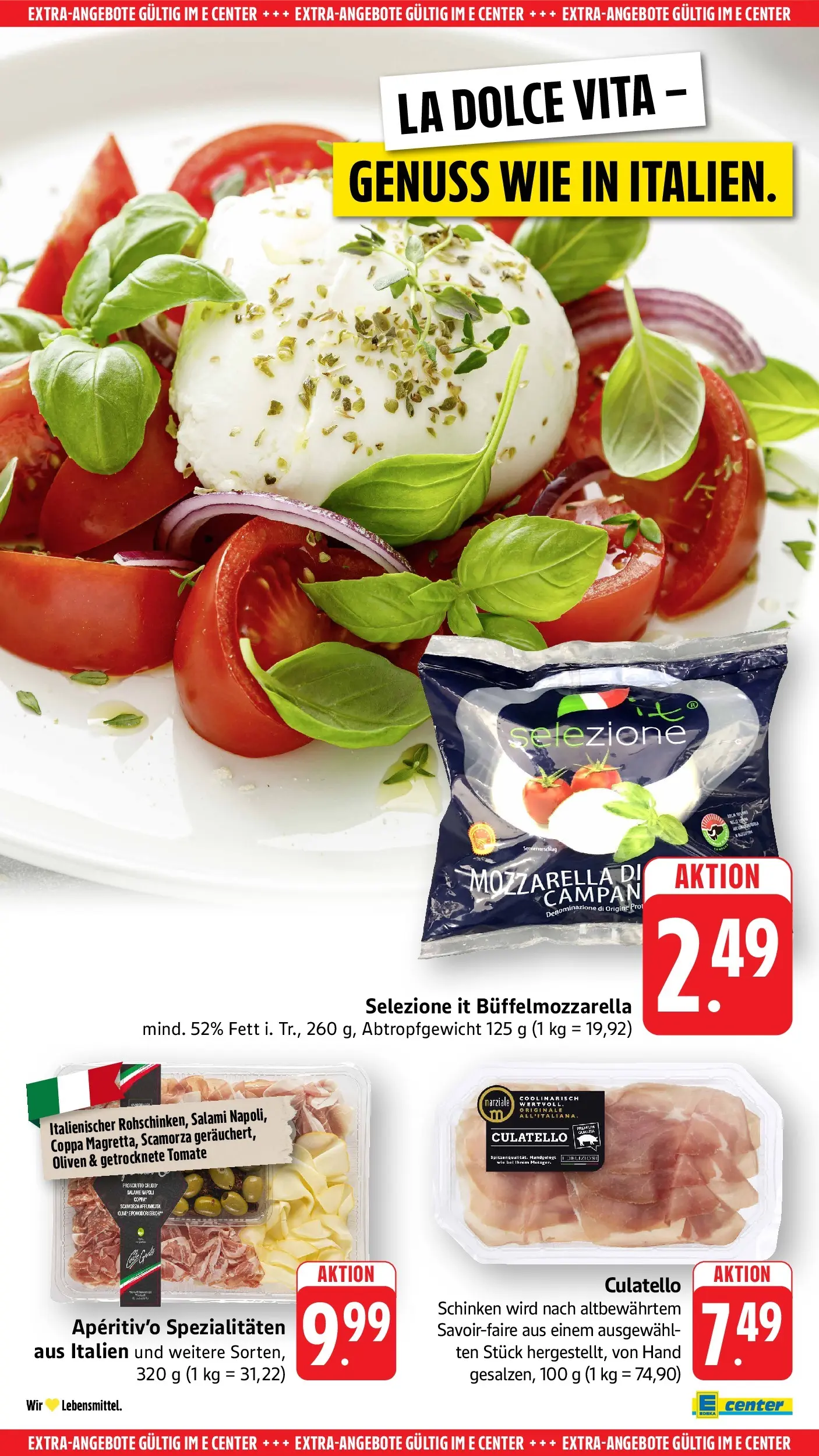 Edeka Prospekt Villingen - Schwenningen (ab 01.06.2026) » Angebote Online | Seite: 44 | Produkte: Mozzarella, Salami, Schinken