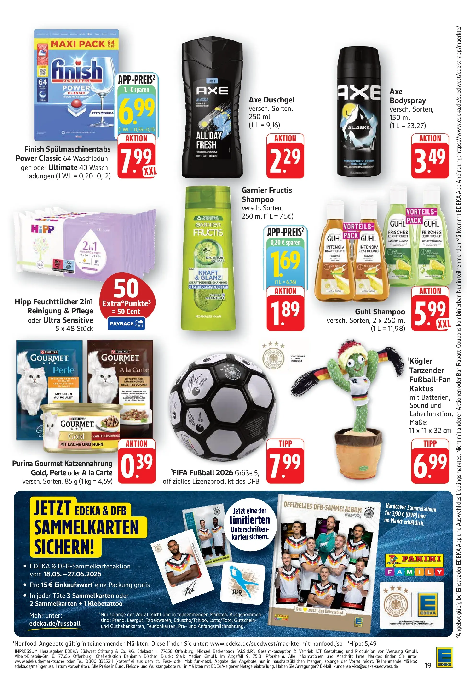 Edeka Prospekt Göppingen (ab 01.06.2026) » Angebote Online | Seite: 19 | Produkte: Finish, Fußball, Duschgel, Grapefruit
