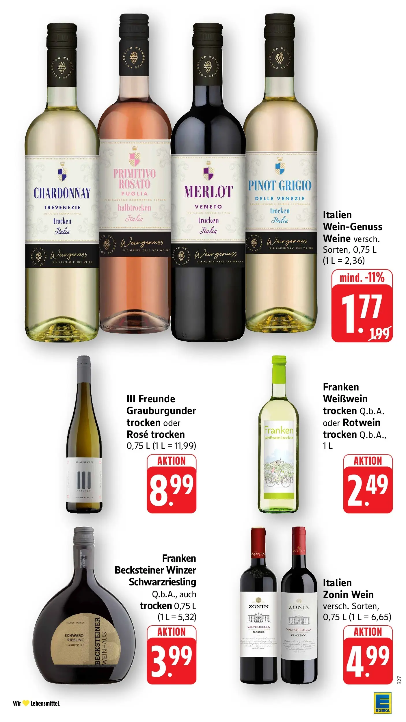 Edeka prospekt Großostheim (ab 01.06.2026) » Angebote Online | Seite: 32 | Produkte: Rotwein trocken, Weißwein trocken, Merlot, Wein
