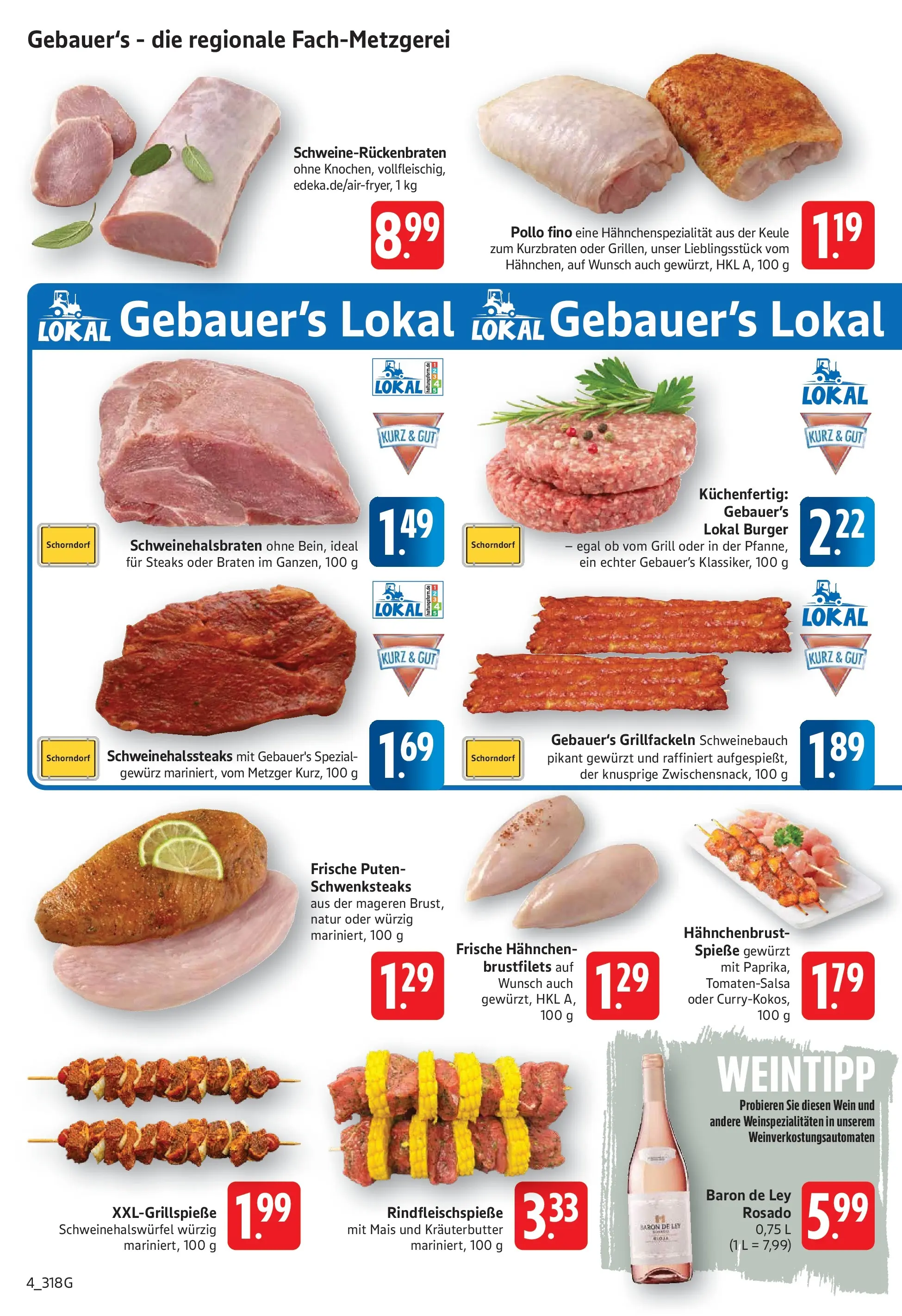 Edeka prospekt Göppingen (ab 01.06.2026) » Angebote Online | Seite: 4 | Produkte: Kräuterbutter, Spieße, Steak, Hahnchenbrust