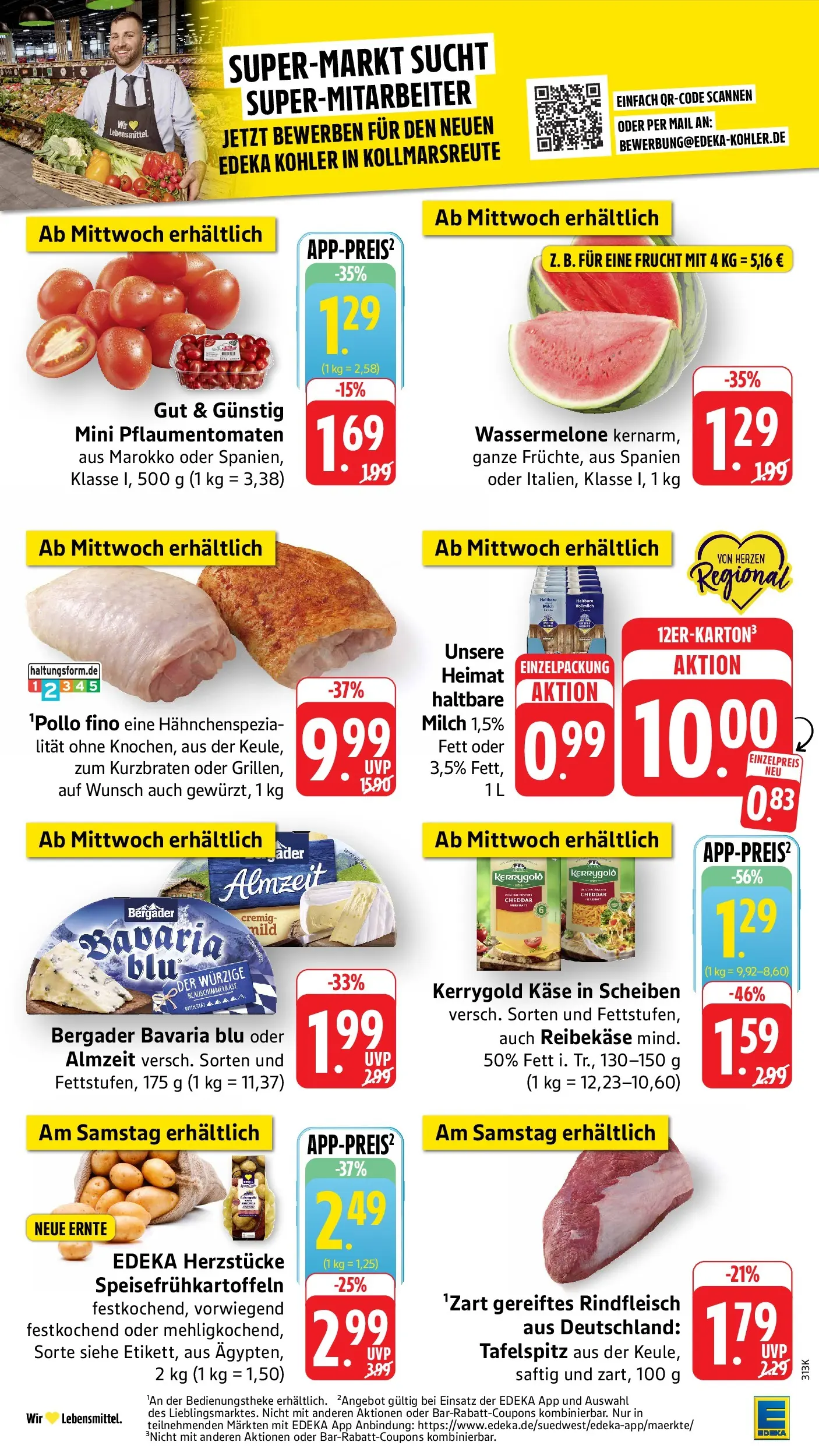 Edeka prospekt Ettenheim (ab 01.06.2026) » Angebote Online | Seite: 39 | Produkte: Käse, Haltbare milch, Wassermelone, Reibekase