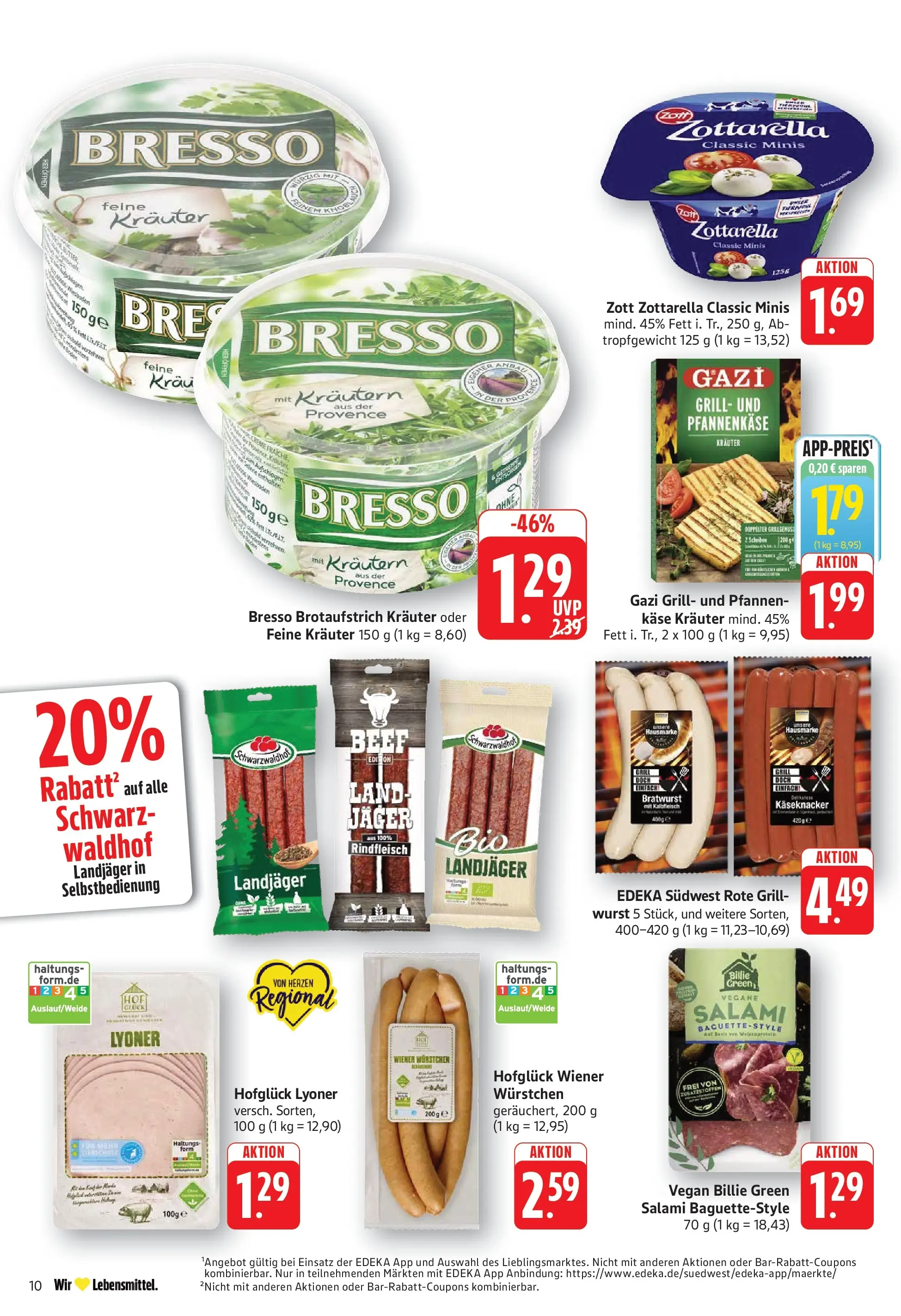 Edeka prospekt Göppingen (ab 01.06.2026) » Angebote Online | Seite: 10 | Produkte: Grill, Wiener wurstchen, Bratwurst, Bresso