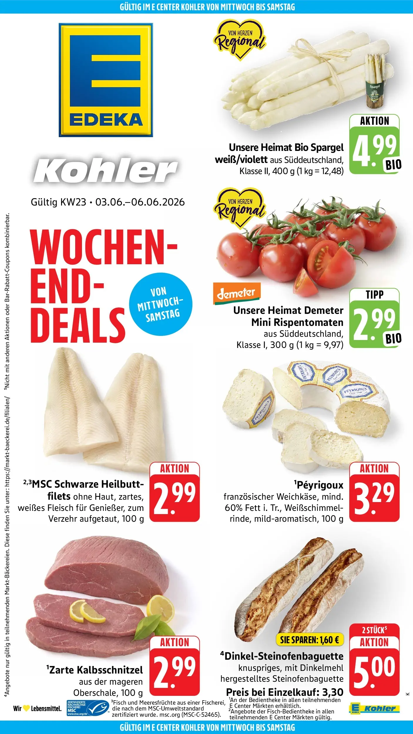 Edeka prospekt Ettenheim (ab 01.06.2026) » Angebote Online | Seite: 40 | Produkte: Baguette, Fisch, Meeresfrüchte, Fleisch