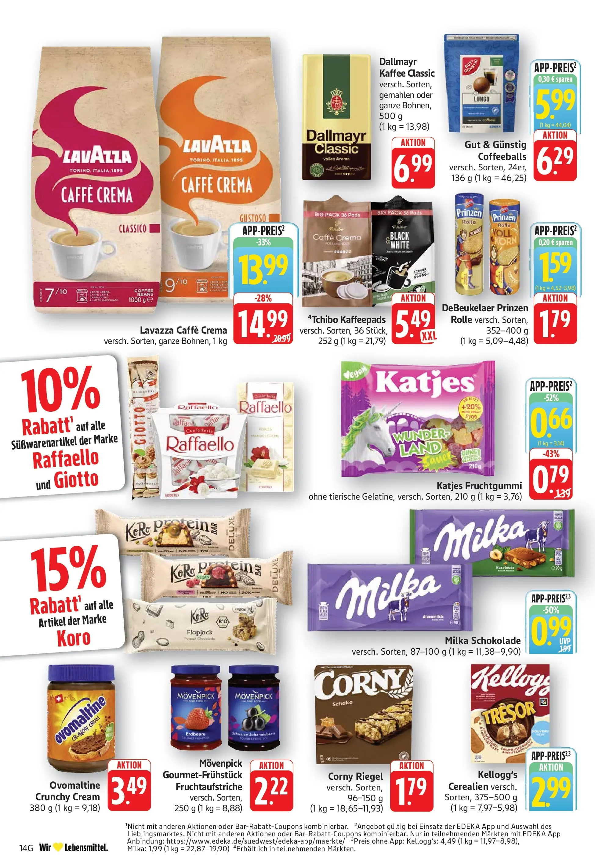 Edeka prospekt Göppingen (ab 01.06.2026) » Angebote Online | Seite: 14 | Produkte: Lavazza, Kaffeepads, Milka schokolade, Katjes