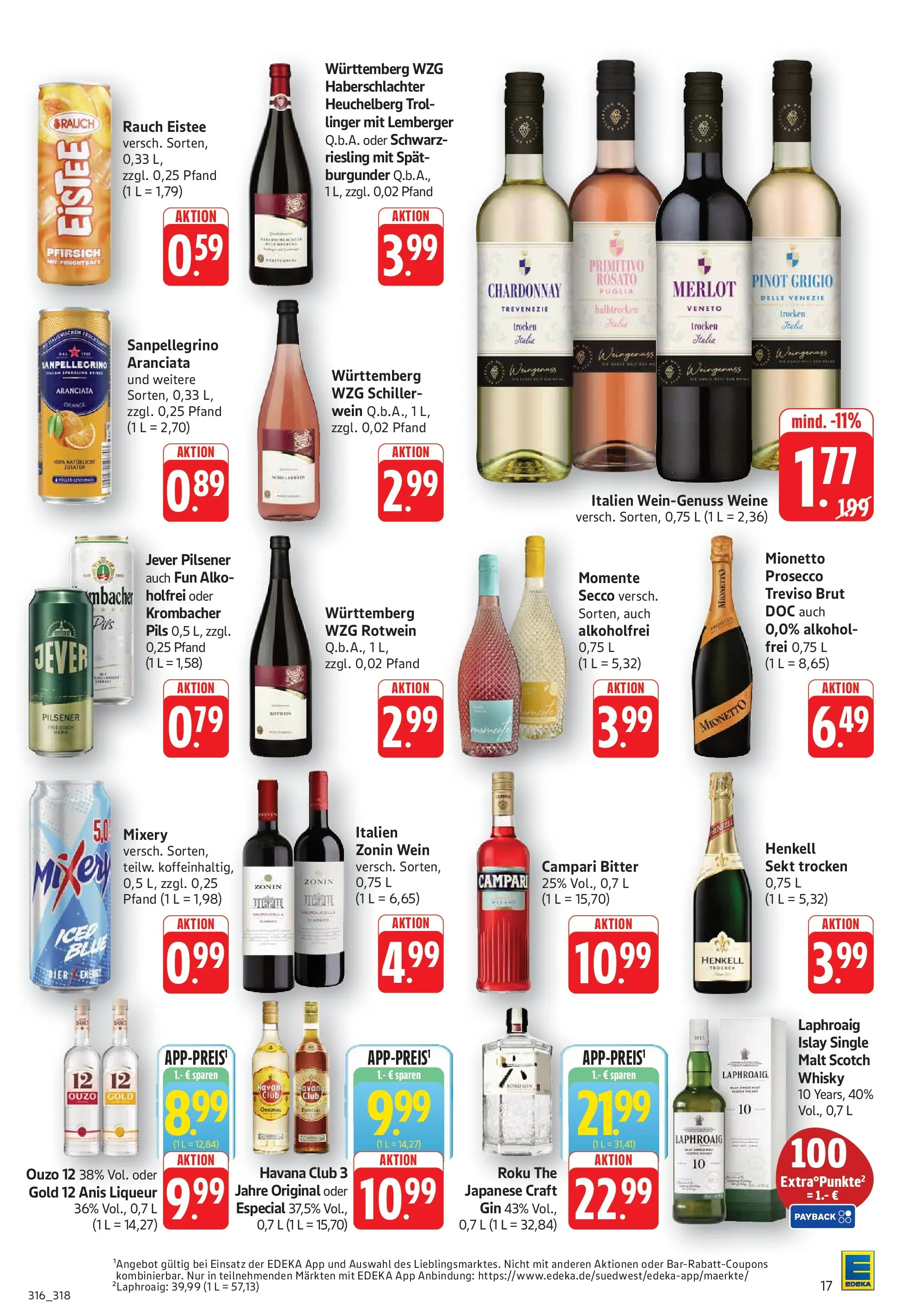 Edeka prospekt Göppingen (ab 01.06.2026) » Angebote Online | Seite: 17 | Produkte: Whisky, Rotwein, Rum, Merlot