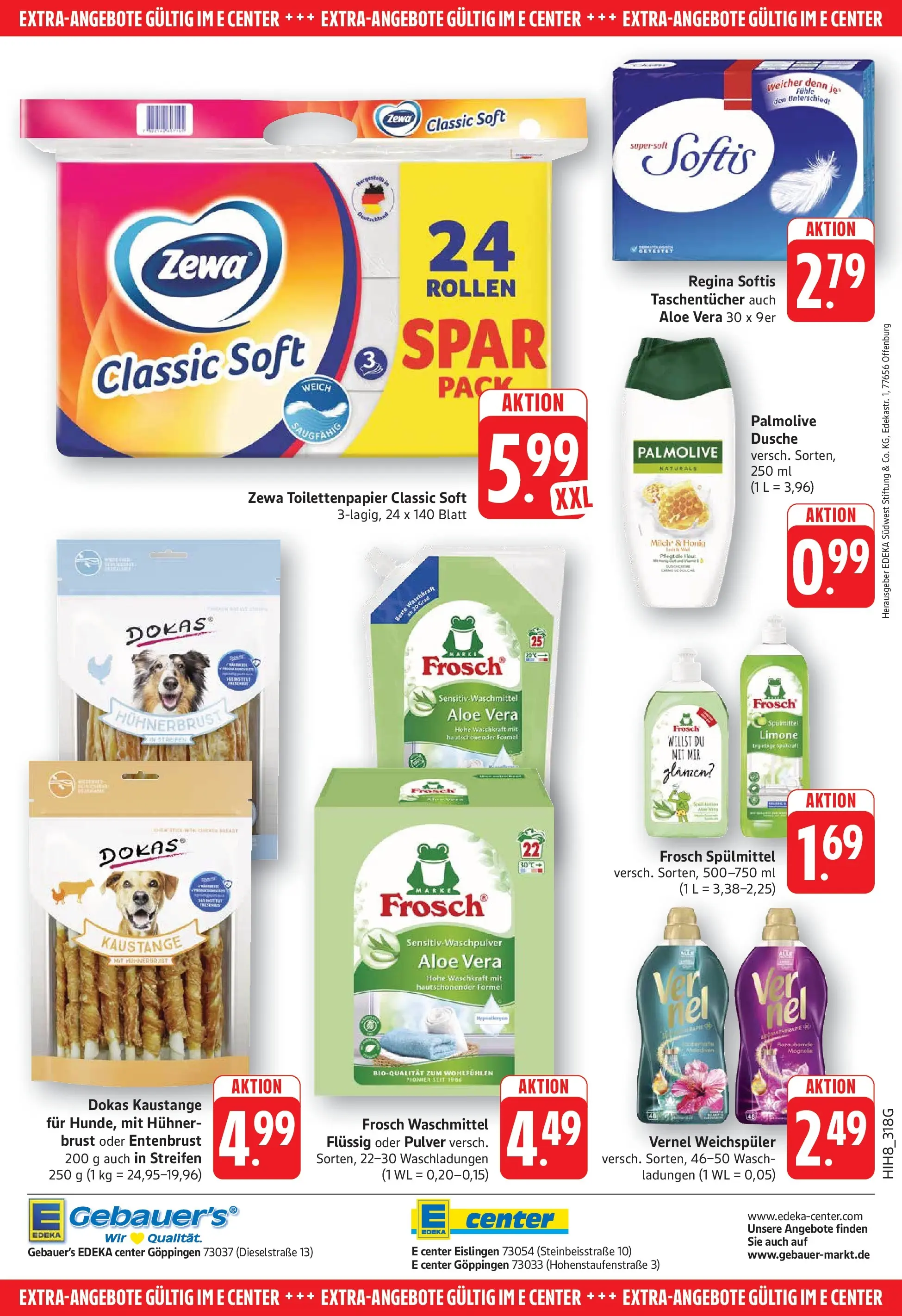 Edeka prospekt Göppingen (ab 01.06.2026) » Angebote Online | Seite: 28 | Produkte: Milch, Dusche, Weichspüler, Toilettenpapier