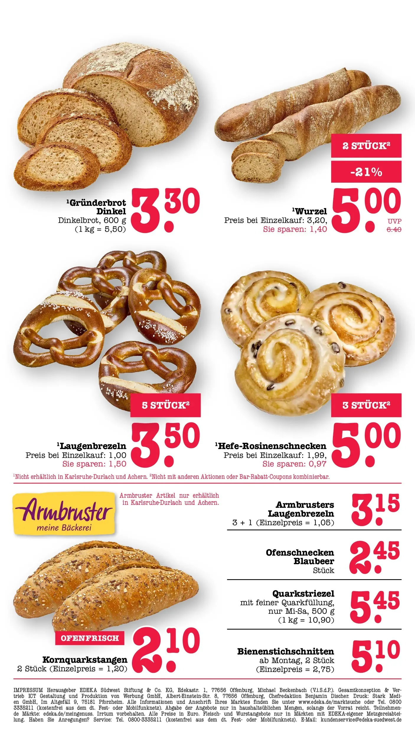 Edeka prospekt Bühlertal (ab 01.06.2026) » Angebote Online | Seite: 20 | Produkte: Bäckerei, Quark, Fleisch